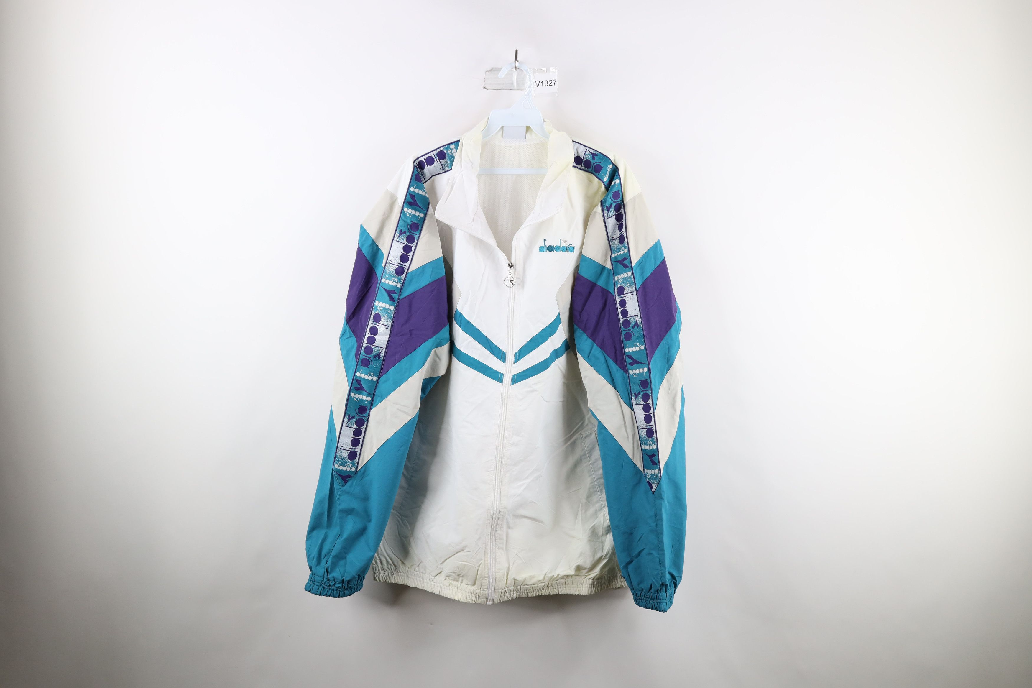 Diadora × Vintage Vintage Diadora Taped Logo Soccer Futbol Windbreaker Jacket Size US XXL / EU 58 / 5 - 1 Thumbnail