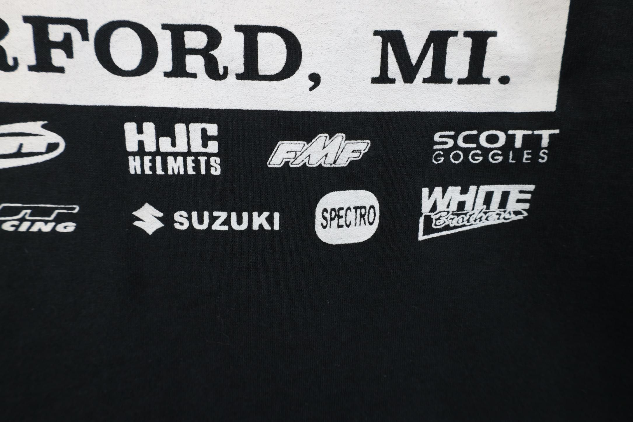 Vintage Vintage 90s Y2K Care Suspension Racing Motorcycle T-Shirt Size US XL / EU 56 / 4 - 14 Thumbnail