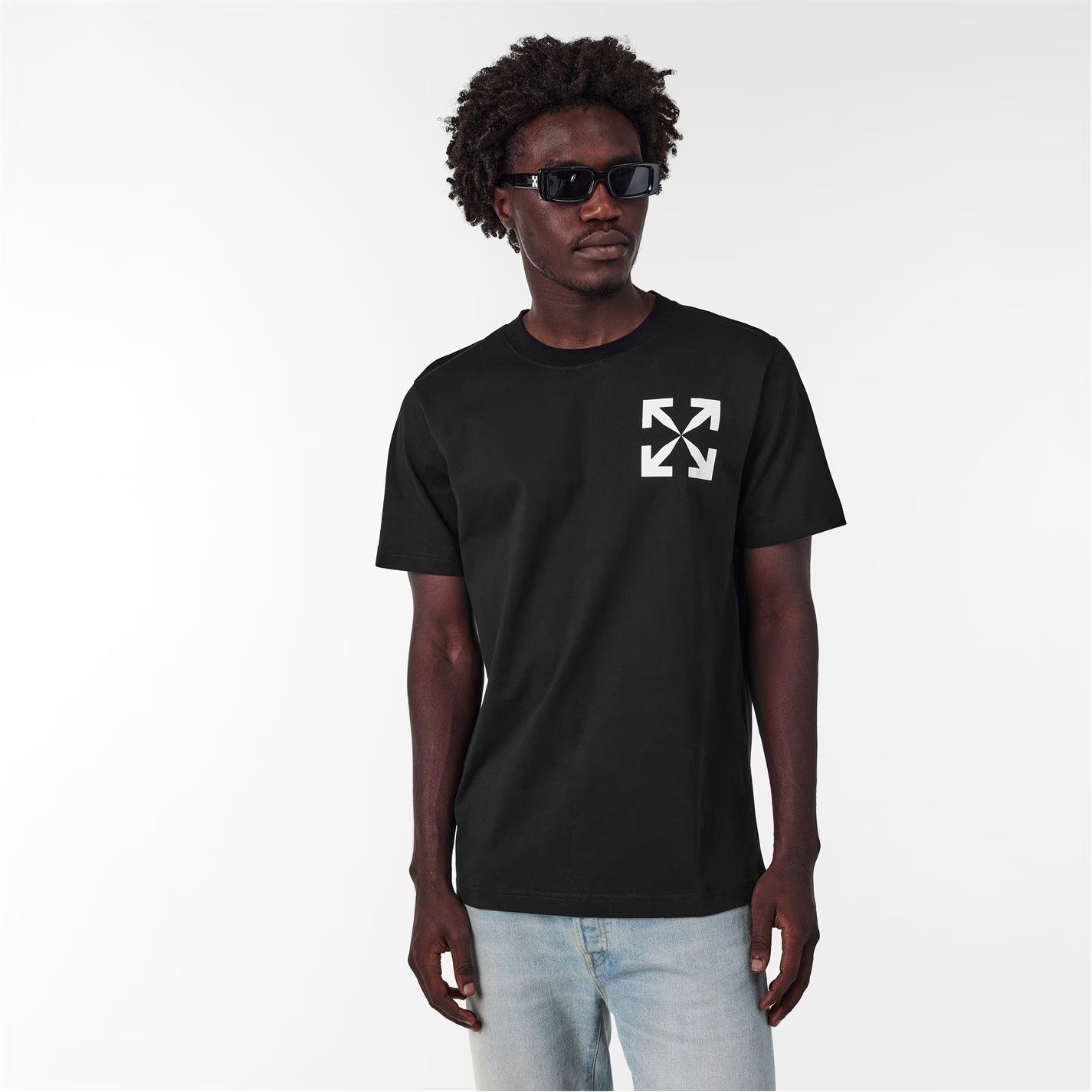 Off-White o1g2r1mq0226 Single Arrow T-Shirt In Black Size US L / EU 52-54 / 3 - 3 Thumbnail