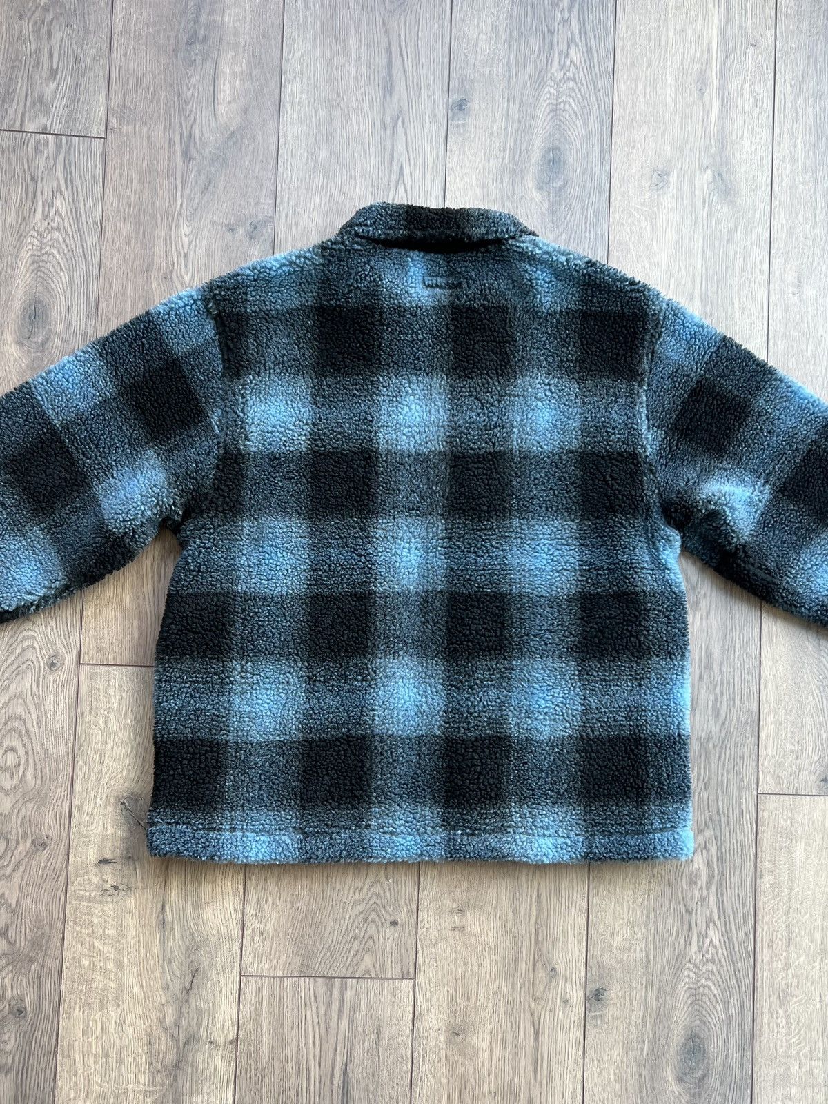 Stussy Stussy Shadow Plaid Zip Sherpa Shirt “Blue” Large Size US L / EU 52-54 / 3 - 8 Thumbnail