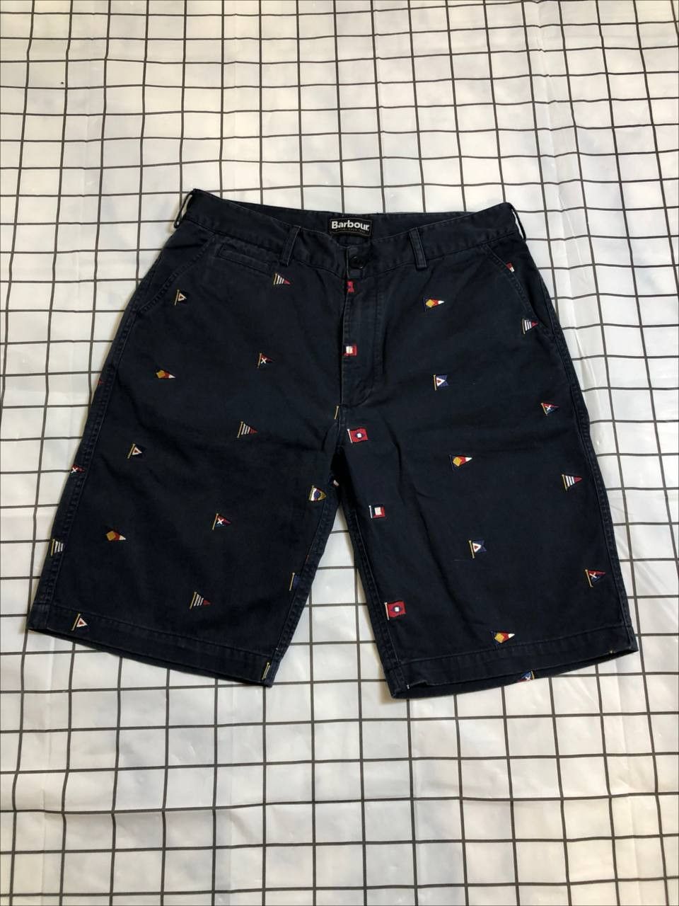 Barbour Barbour Stitched Flags Nautical Shorts Blue Navy Men Size US 32 / EU 48 - 1 Thumbnail