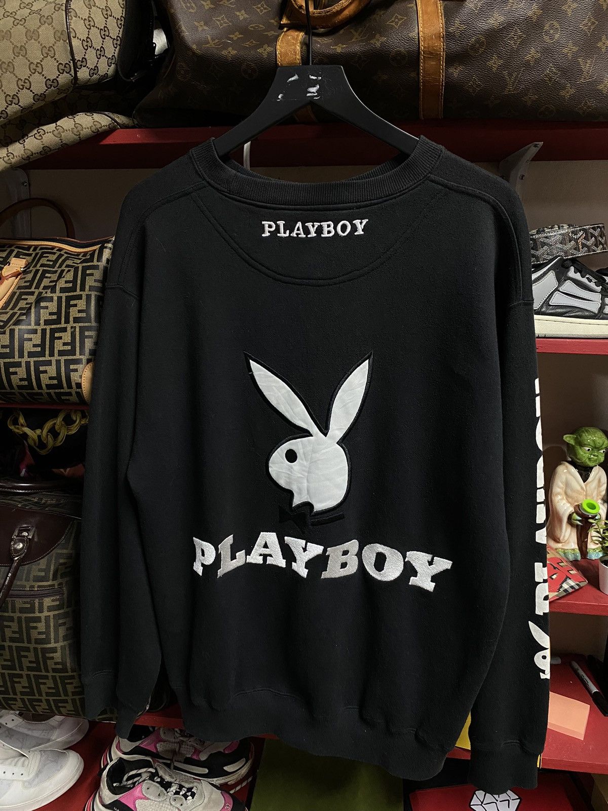Vintage 00’ Vintage Playboy Black Crewneck Y2K XLarge Size US XL / EU 56 / 4 - 1 Thumbnail