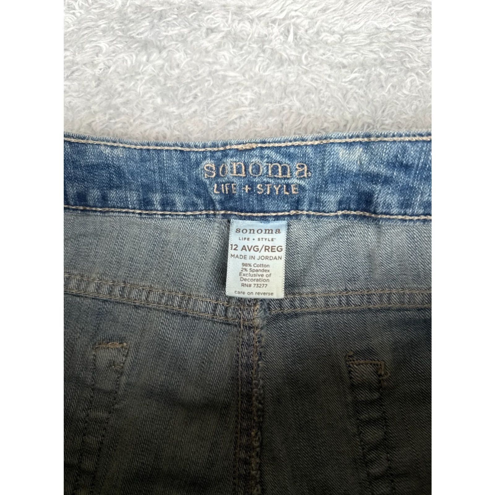 Vintage Sonoma Jeans Womens 12 Blue Denim Jeans Bootcut Mid Rise Cotton Blend 31x30 Womens Size 34" / US 12 / IT 48 - 6 Thumbnail