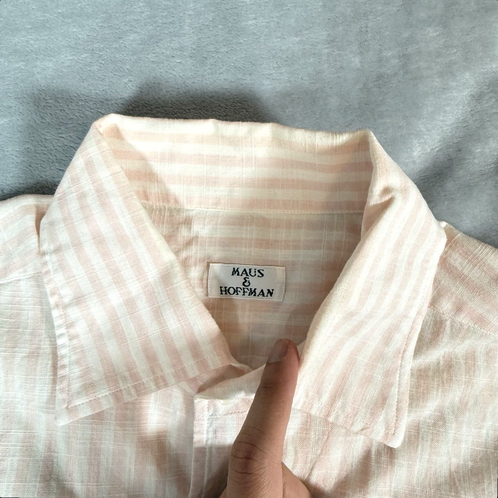 Pinko Vintage Maus & Hoffman Cotton Striped Button Shirt Mens Medium Pink 80s Size US M / EU 48-50 / 2 - 4 Thumbnail