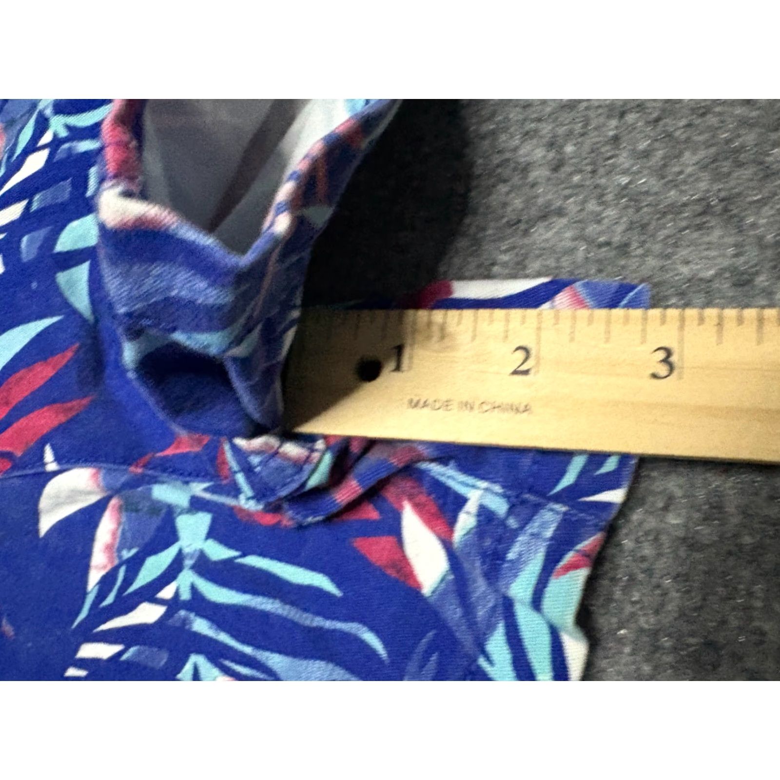 Vintage Caribbean Joe Shorts Womens 8 Blue Tropical Cotton Spandex Beach Casual Travel Size 30" / US 8 / IT 44 - 3 Thumbnail