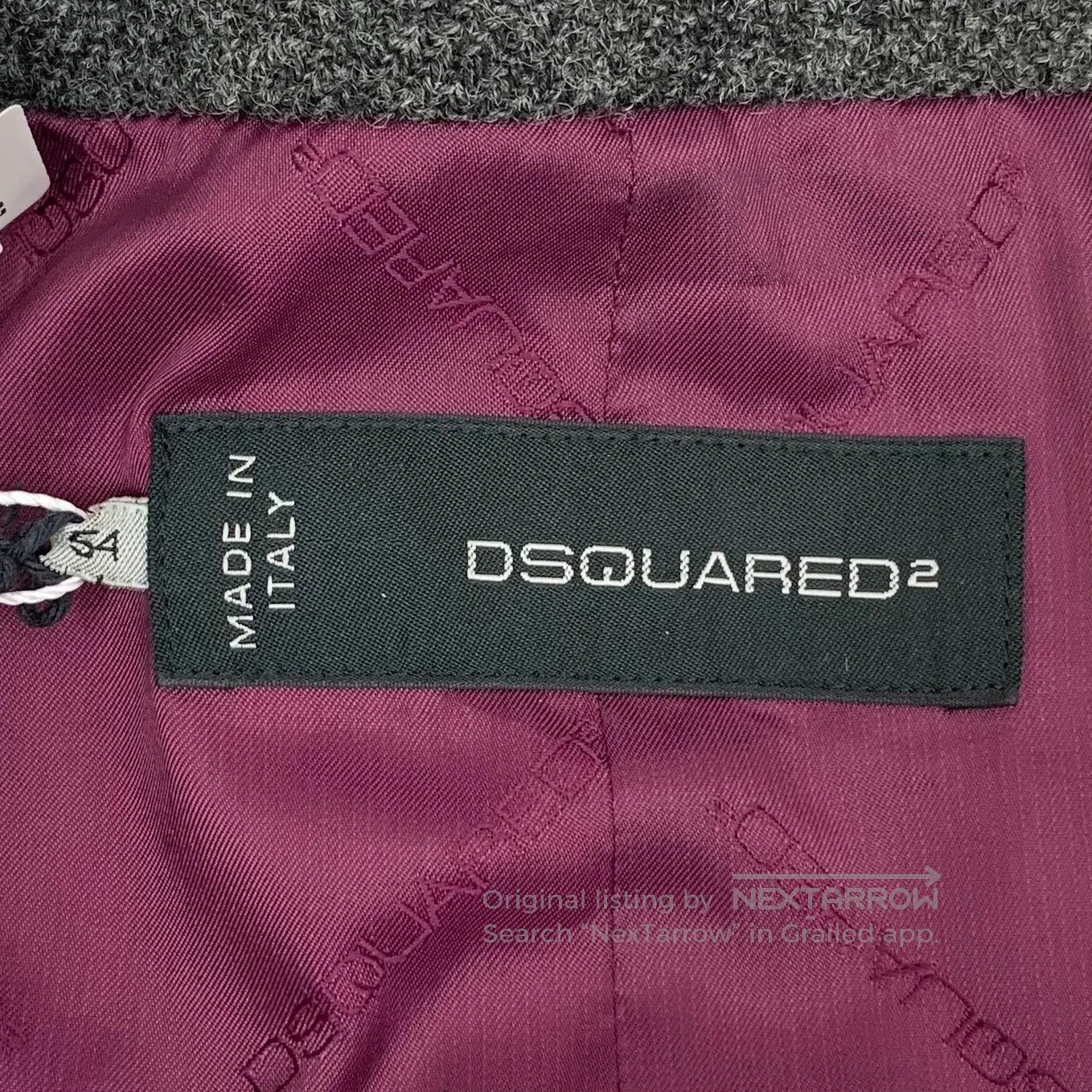 Dsquared2 Dsquared2 Dark grey wool fur collar single-breasted long s Size US L / EU 52-54 / 3 - 6 Thumbnail