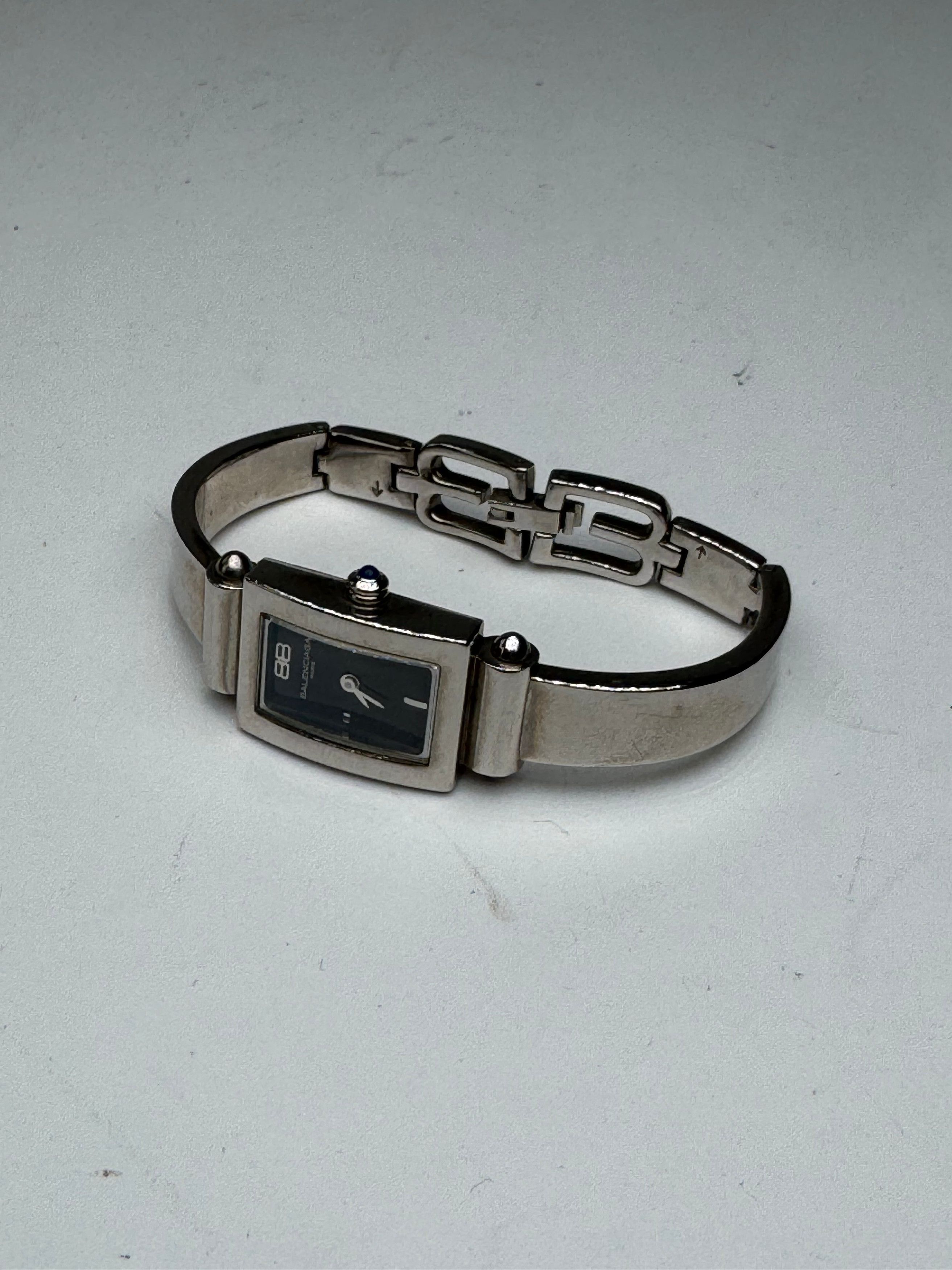 Balenciaga Vintage Steel Quartz Watch Silver Size ONE SIZE - 1 Thumbnail