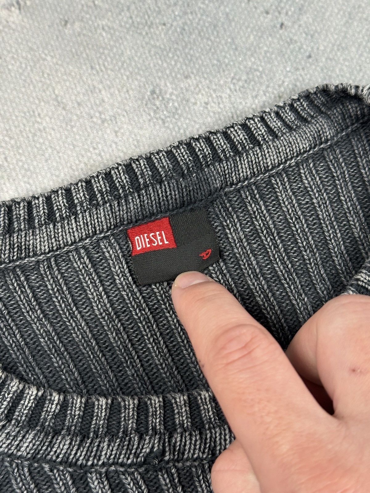 Diesel Vintage Diesel K-Martin Ribbed Knit Sweater Grey Archive Y2K Size US M / EU 48-50 / 2 - 7 Thumbnail