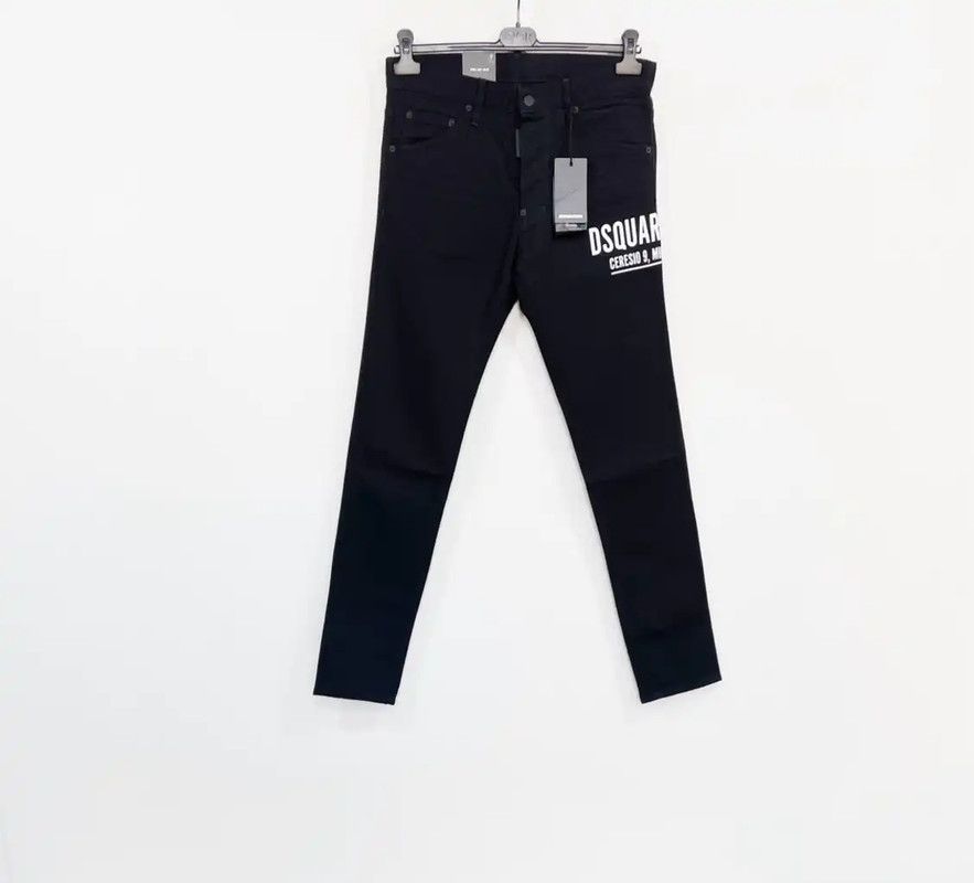 Dsquared2 DSQUARED2 Men's Black Cotton Casual Pants 0089 Size US 32 / EU 48 - 1 Thumbnail