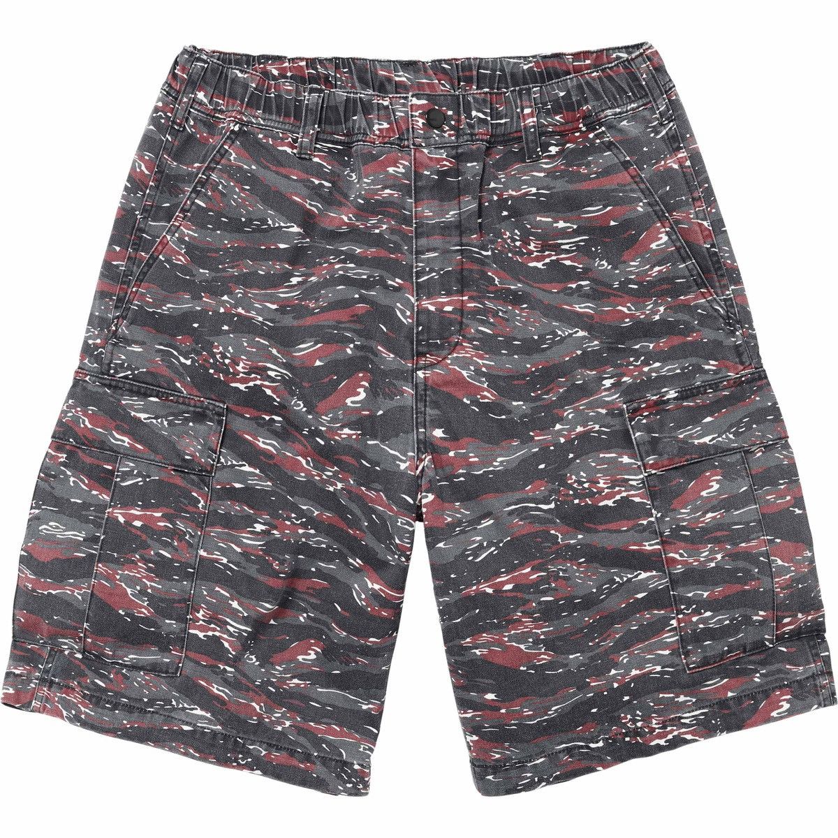 image of Supreme Cargo Short Red Tiger Camo Ss24 Men’S Size Small in Red Camo, Men's