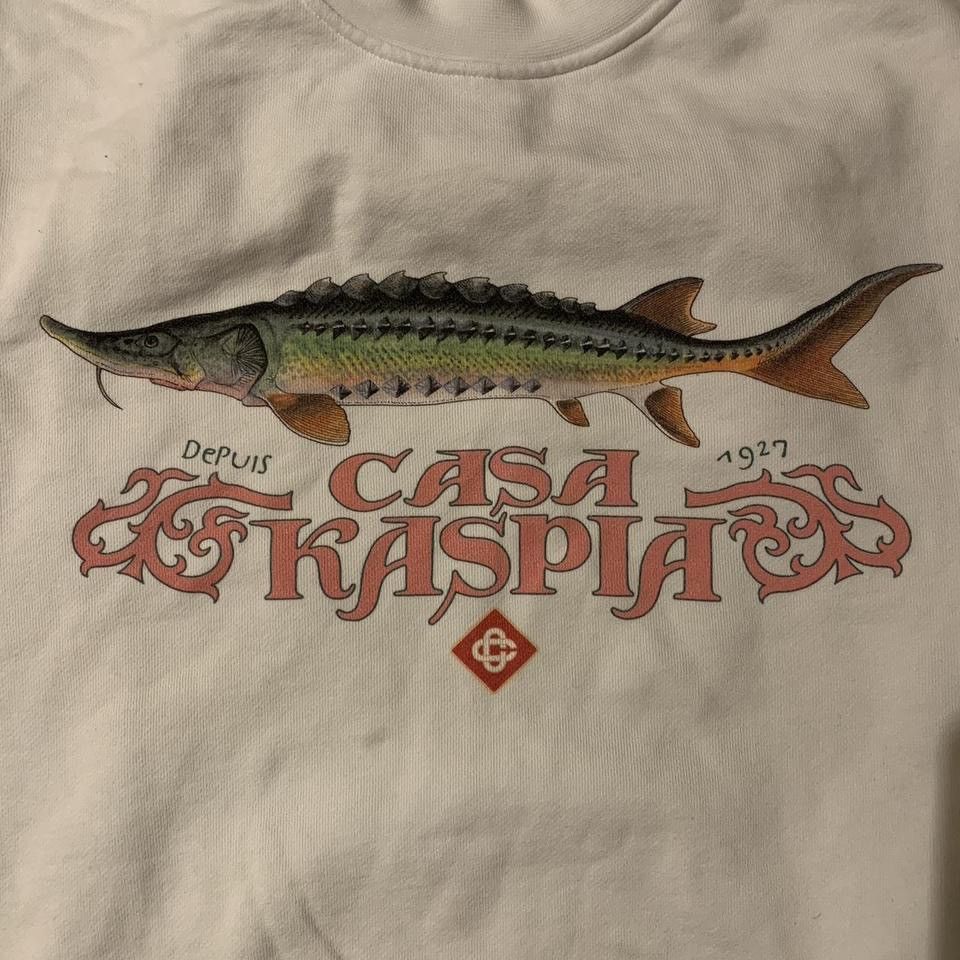 Casablanca White Limited Edition Casablanca x Caviar Kaspia Sweatshirt Size US S / EU 44-46 / 1 - 4 Thumbnail