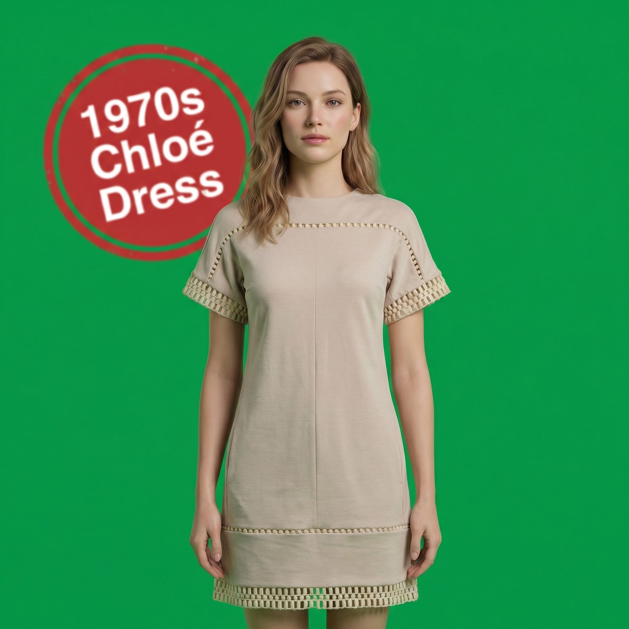 Chloe Rare Vintage Chloé Made in France Wool Dress | 1970s Size M / US 6-8 / IT 42-44 - 1 Thumbnail