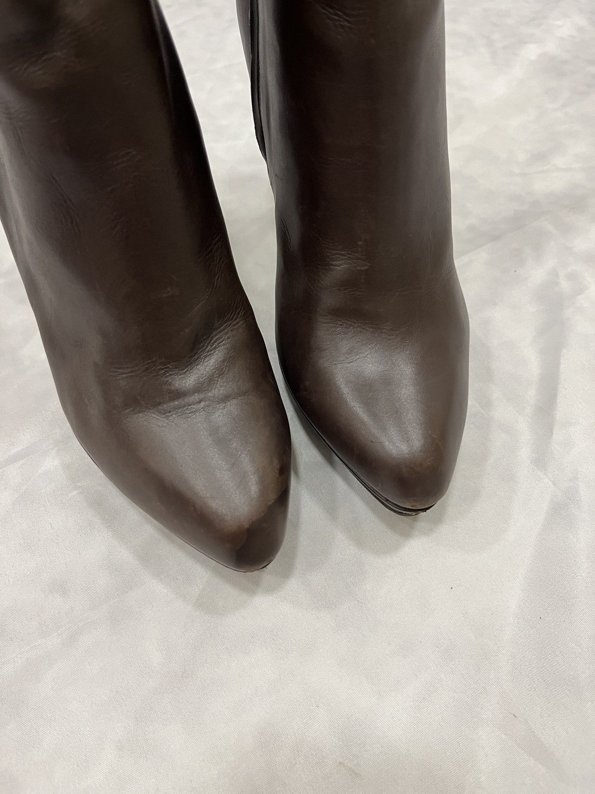 Jil Sander Jil Sander Brown Leather Platform High Heel Boots Size US 10 / IT 40 - 7 Thumbnail