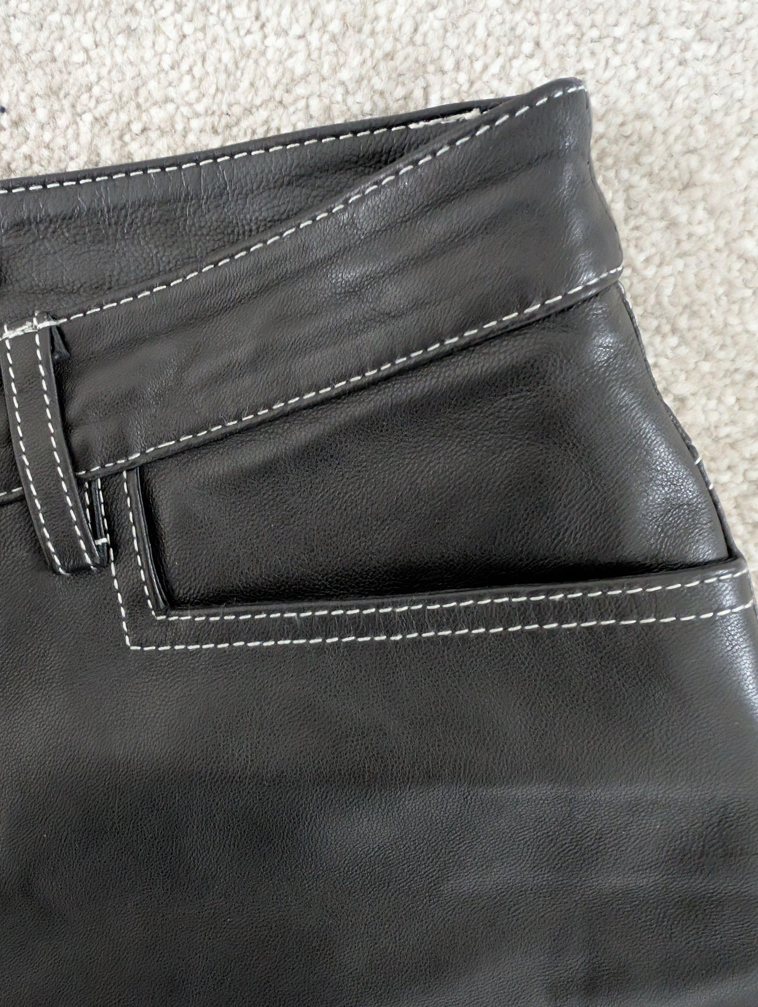 Proenza Schouler White Label Proenza Schouler White Label Black Leather Pants Size 28" / US 6 / IT 42 - 6 Thumbnail