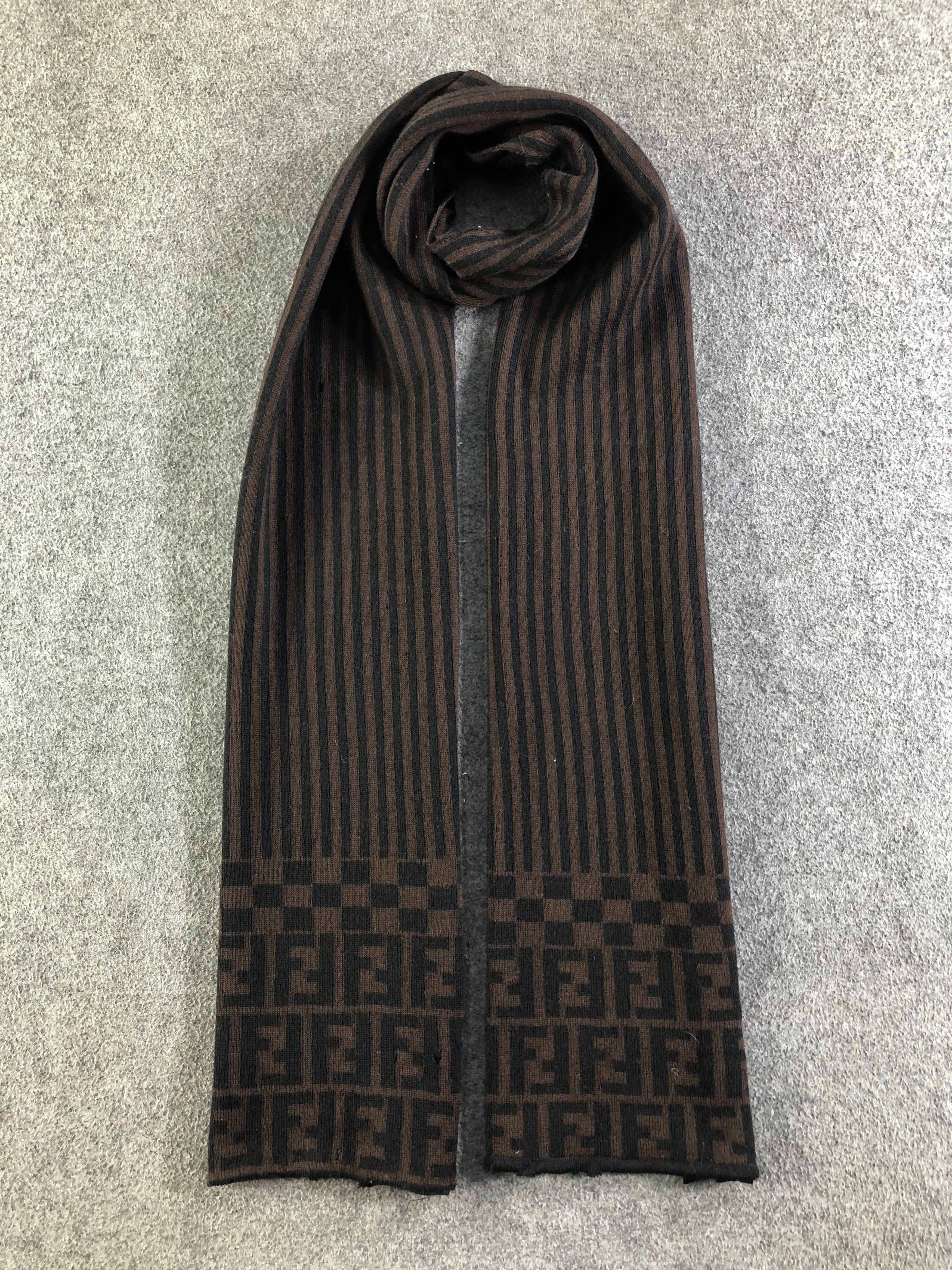 Fendi Fendi Monogram Wool Scarf / Muffler / Neckwear SS1303 Size ONE SIZE - 1 Thumbnail
