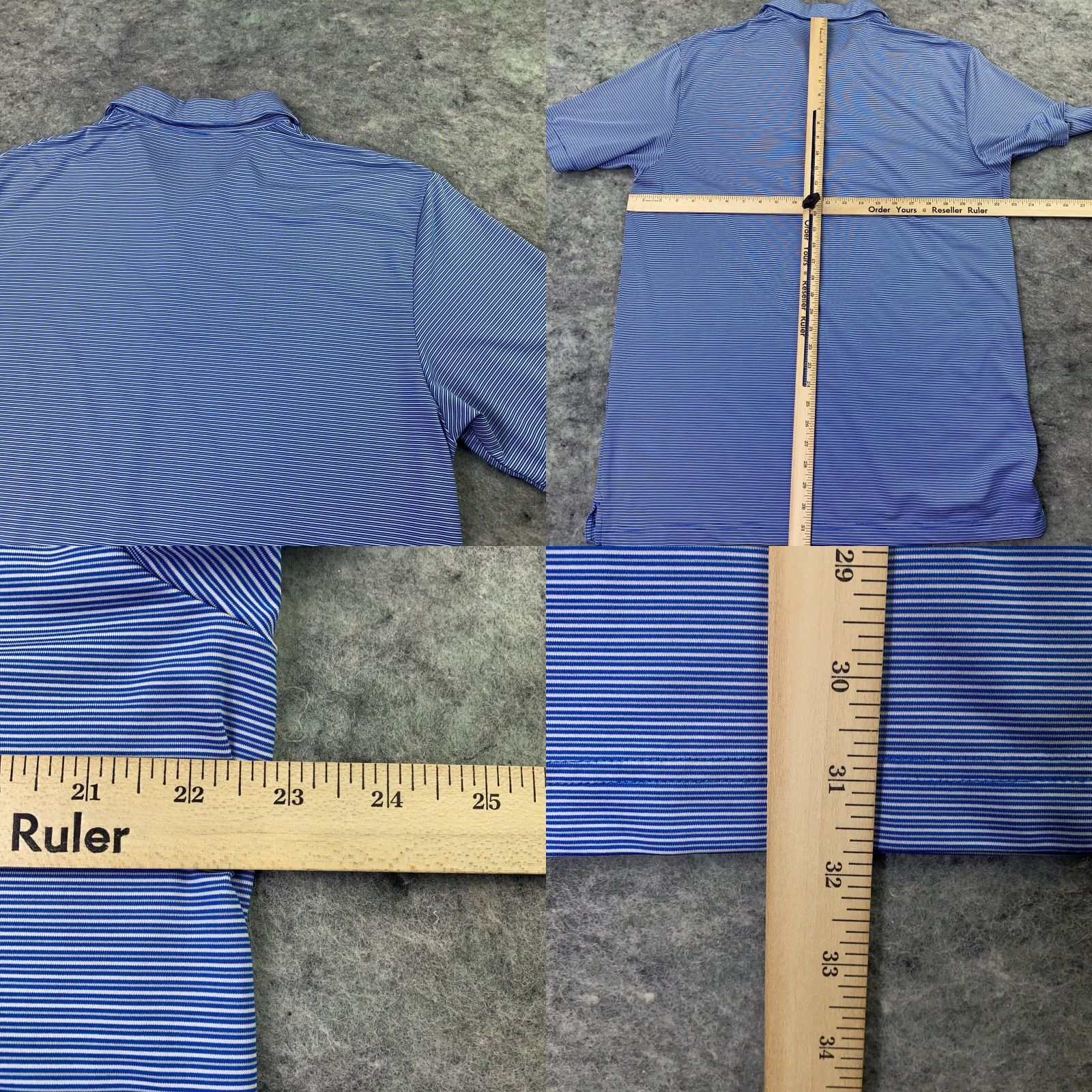 Callaway Callaway Shirt Mens XL Blue Striped Golf Polo Short Sleeve Stretch Size US XL / EU 56 / 4 - 8 Thumbnail