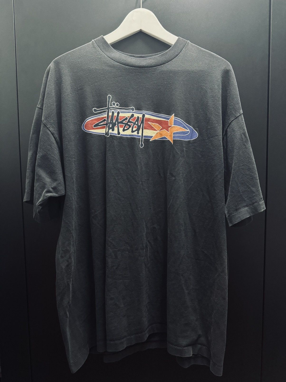 Stussy × Vintage Vintage 90s Stussy Oval Star Centre Size US XXL / EU 58 / 5 - 2 Thumbnail