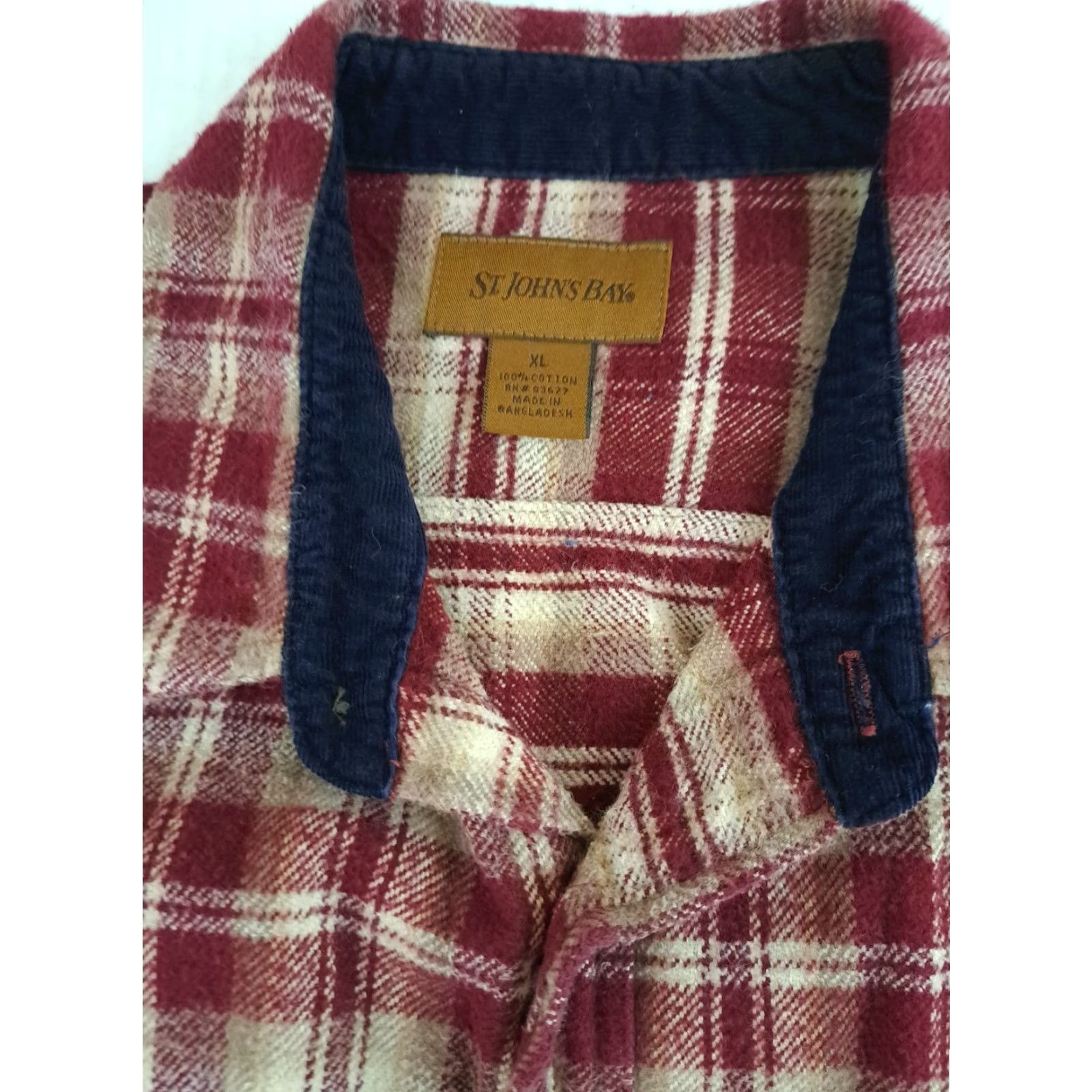 Vintage VINTAGE St. John's Bay Shirt Flannel Plaid Button-Up XL Green Unisex Adults Long Sleeve Pocketed Casual Outdoor 28in 25in pit to pit Size XL / US 12-14 / IT 48-50 - 2 Thumbnail