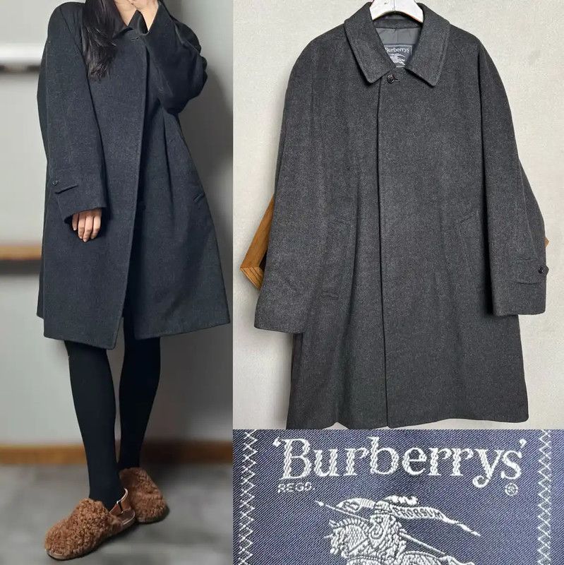 Burberry Burberry Gray Cashmere Blend Women's Coat Size ONE SIZE - 1 Thumbnail