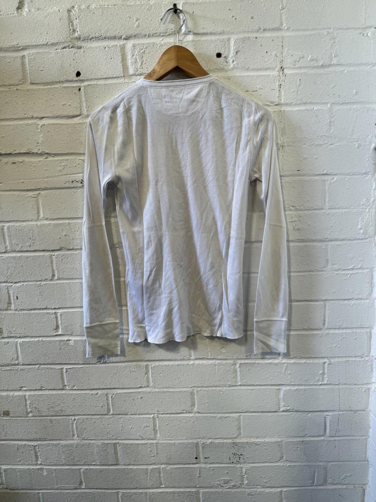 Designer Stylish Long Sleeve Henley Top Size M / US 6-8 / IT 42-44 - 3 Thumbnail