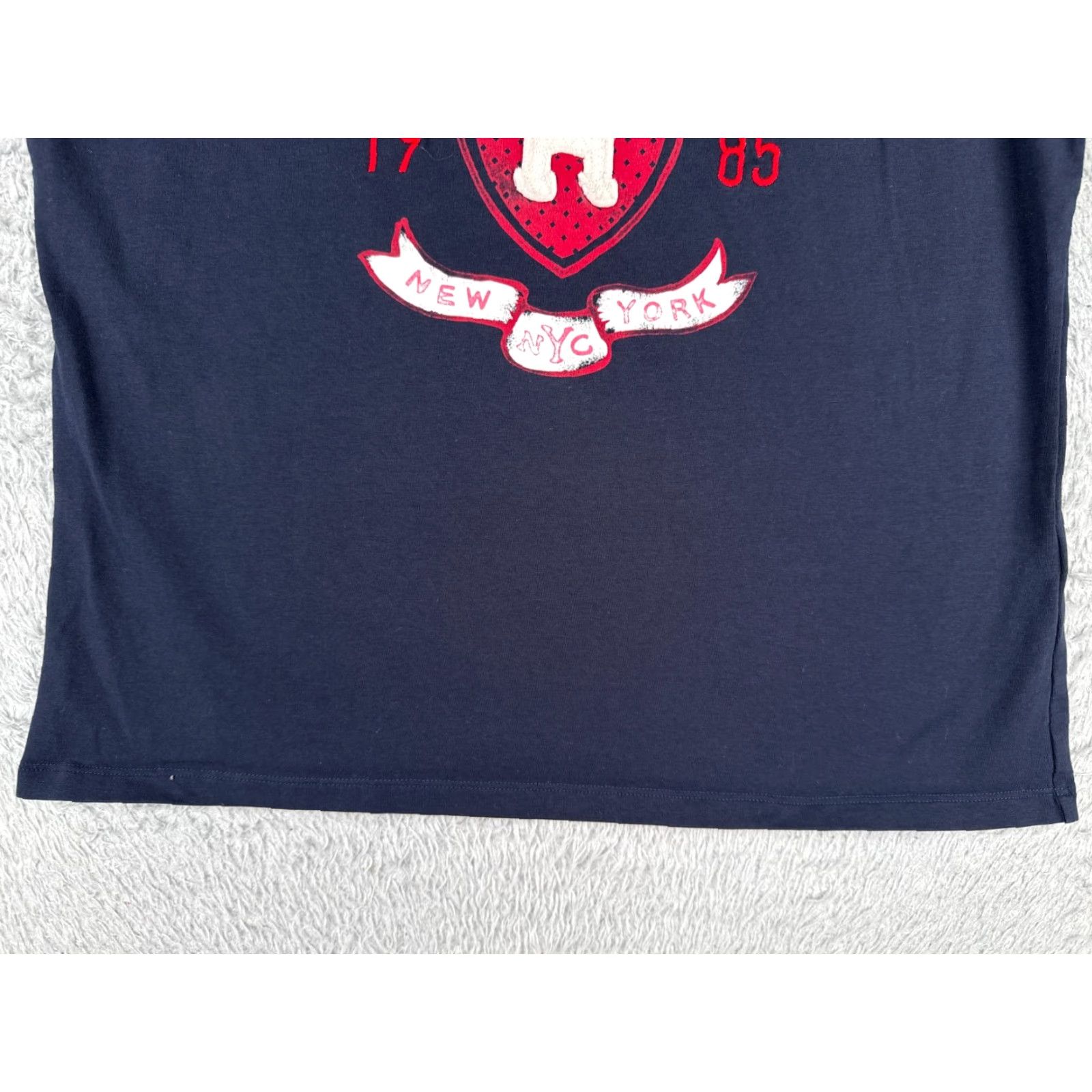 Tommy Hilfiger VINTAGE Tommy Hilfiger T-Shirt Women Large Blue Short Sleeve Cotton Jersey Casual Shirt Size L / US 10 / IT 46 - 5 Thumbnail