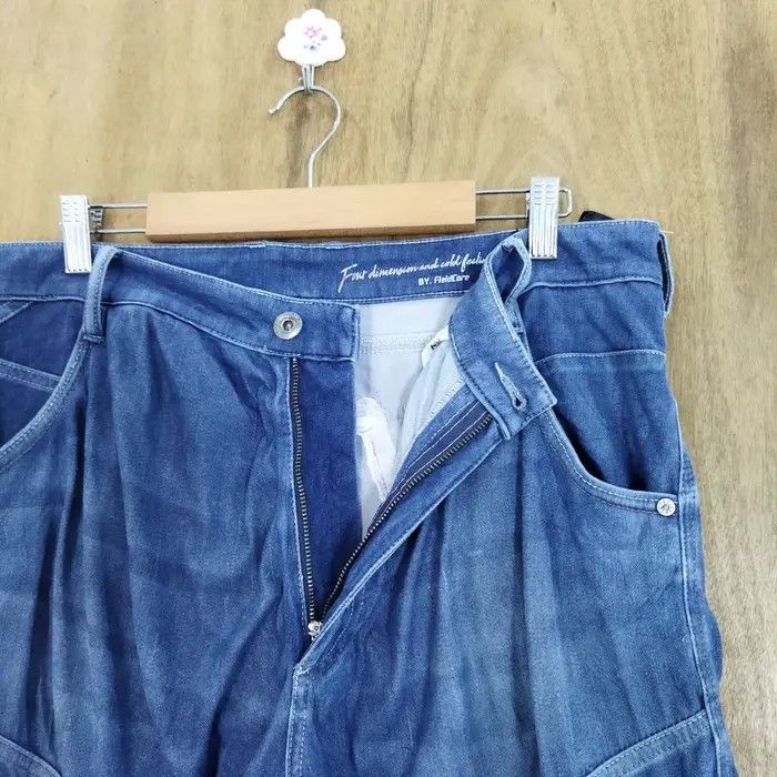 Japanese Brand FIELDCORE STRECTH BLUE SKINNY CARGO PANTS Size US 34 / EU 50 - 6 Thumbnail