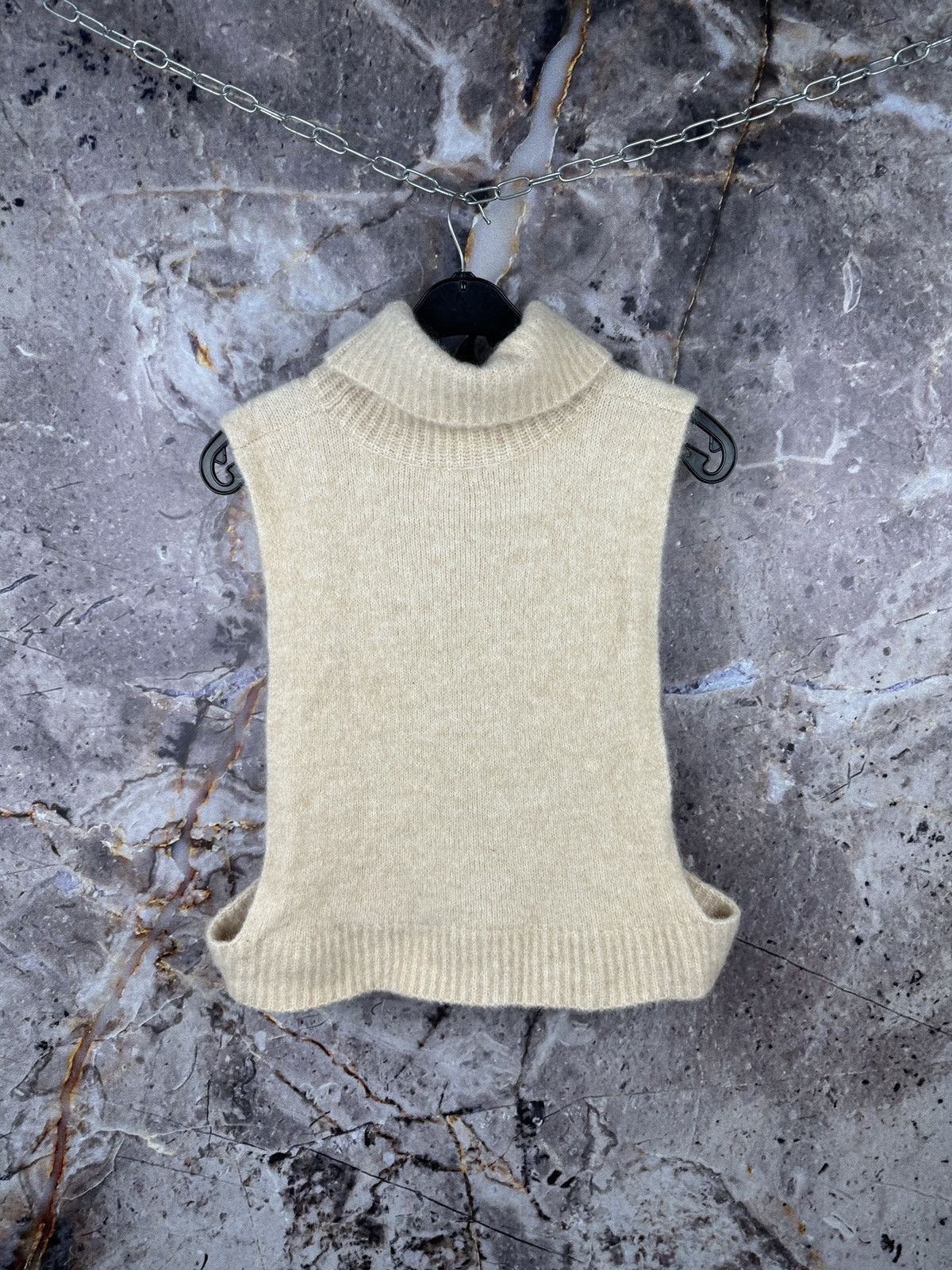 Bellerose Bellerose Womens Cream Sleeveless Turtleneck Vest Size S / US 4 / IT 40 - 7 Thumbnail
