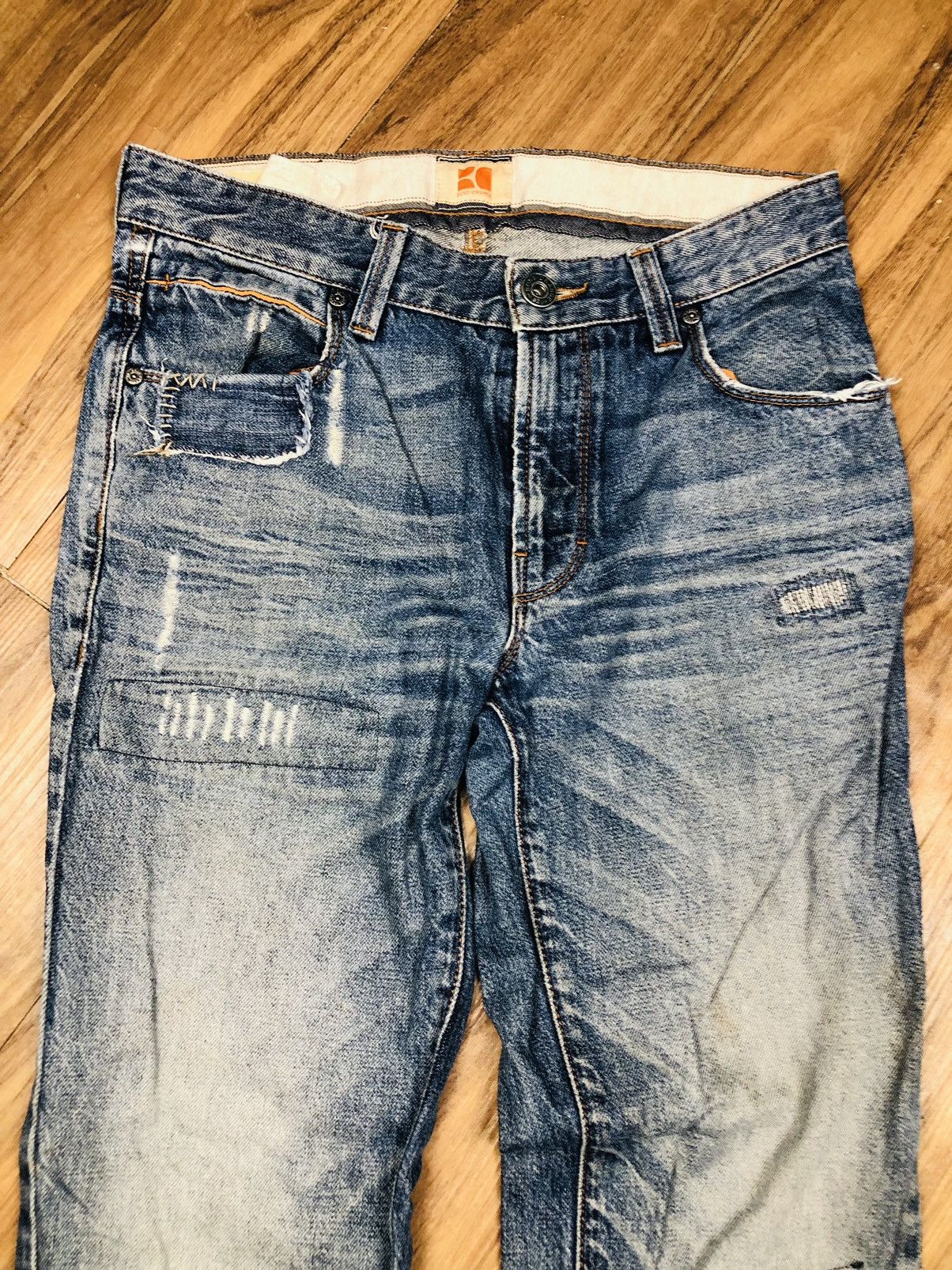 Japanese Brand Boss Orange Distressed Jeans (33) Size US 30 / EU 46 - 3 Thumbnail