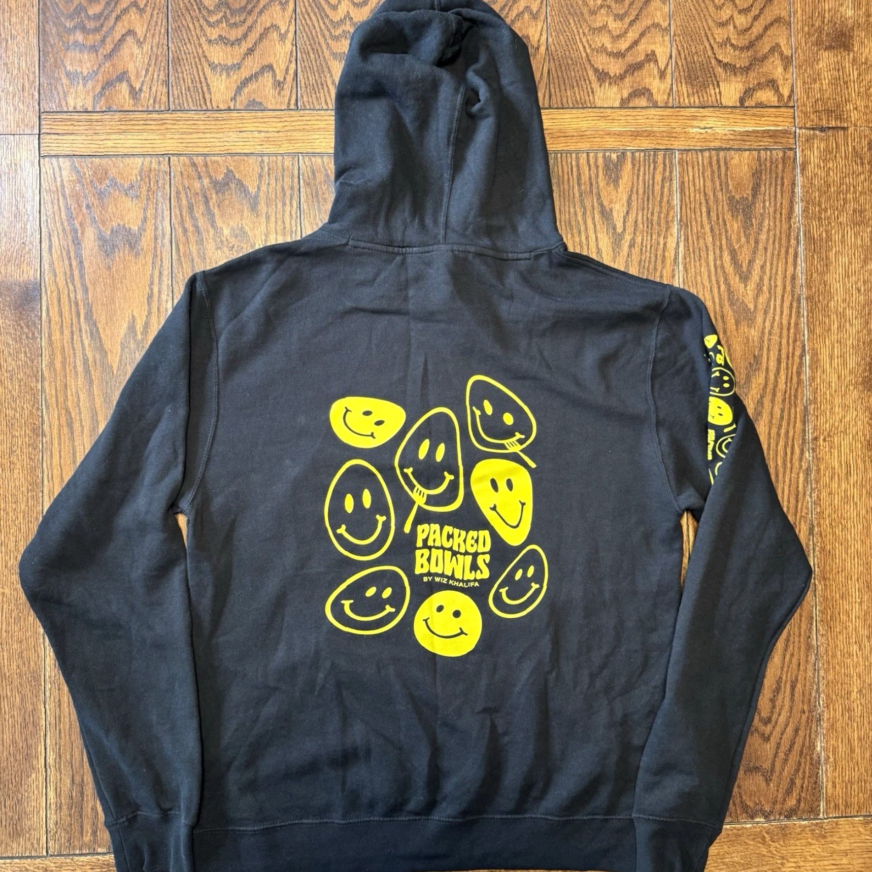 Champion Wiz Khalifa Hoodie Black And Yellow Packed Bowls Food Size Large Hooded Size US L / EU 52-54 / 3 - 4 Thumbnail
