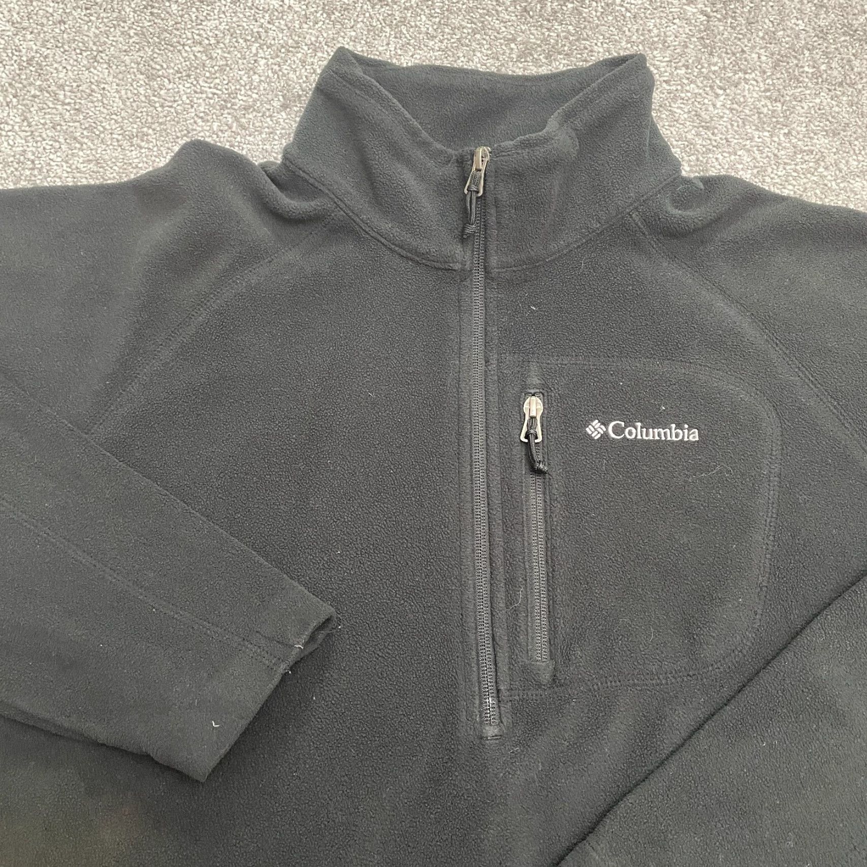 Vintage Columbia Fleece Jacket Womens Large Black 1/4 Zip Pockets Outdoor Hiking Casual Outdoorwear Ladies L Black 1/4 Zip Pocket Size L / US 10 / IT 46 - 3 Thumbnail