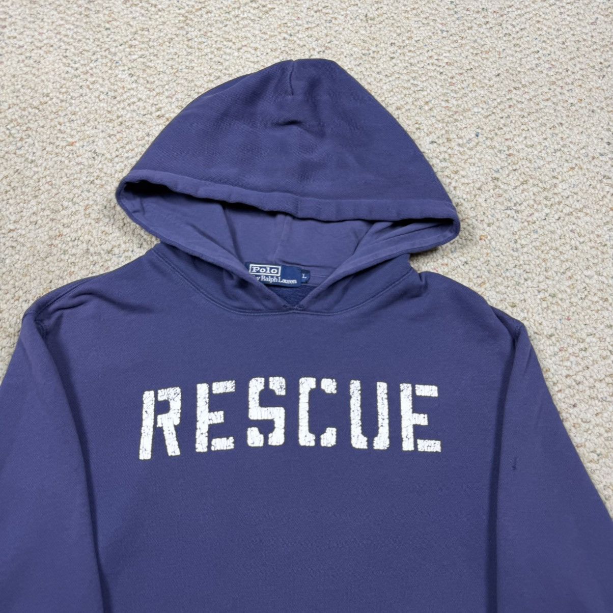 Polo Ralph Lauren Polo Ralph Lauren Distressed Rescue stencil military hoodie Size US L / EU 52-54 / 3 - 2 Thumbnail