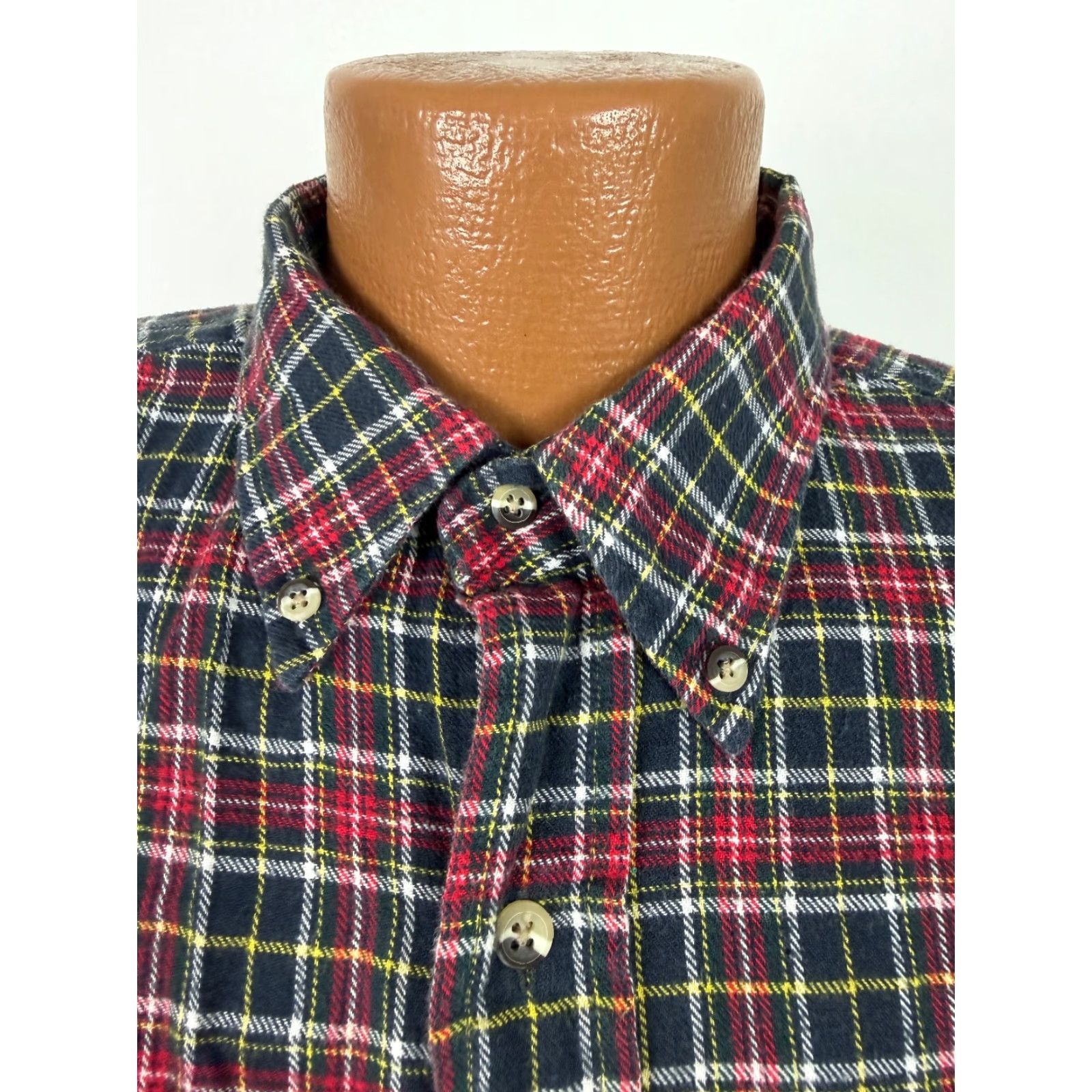 Members Only VINTAGE Members Only Shirt Men L Black 90s Flannel Lightweight Cotton Plaid Button-Up Size US L / EU 52-54 / 3 - 3 Thumbnail