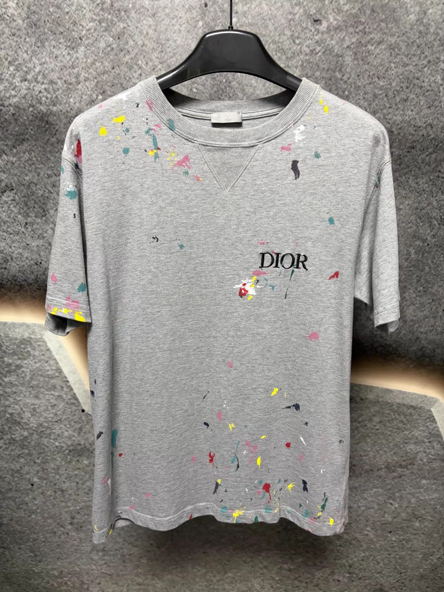 Dior Dior Gray Inkblot Short Sleeve T-Shirt L Size US L / EU 52-54 / 3 - 1 Thumbnail