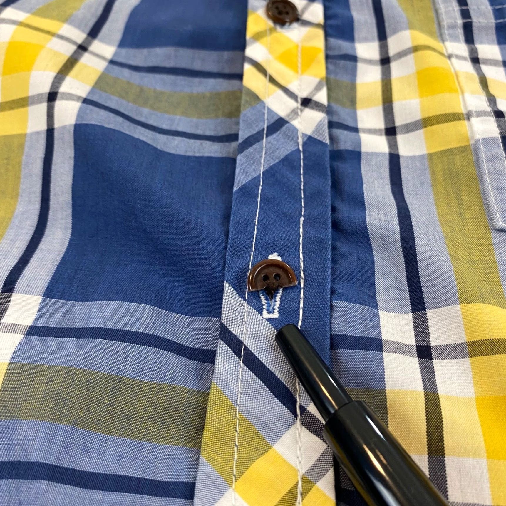 Vintage Craghoppers Solarshield Shirt Mens Large Blue Yellow Plaid Button Sun Protection Size US L / EU 52-54 / 3 - 6 Thumbnail