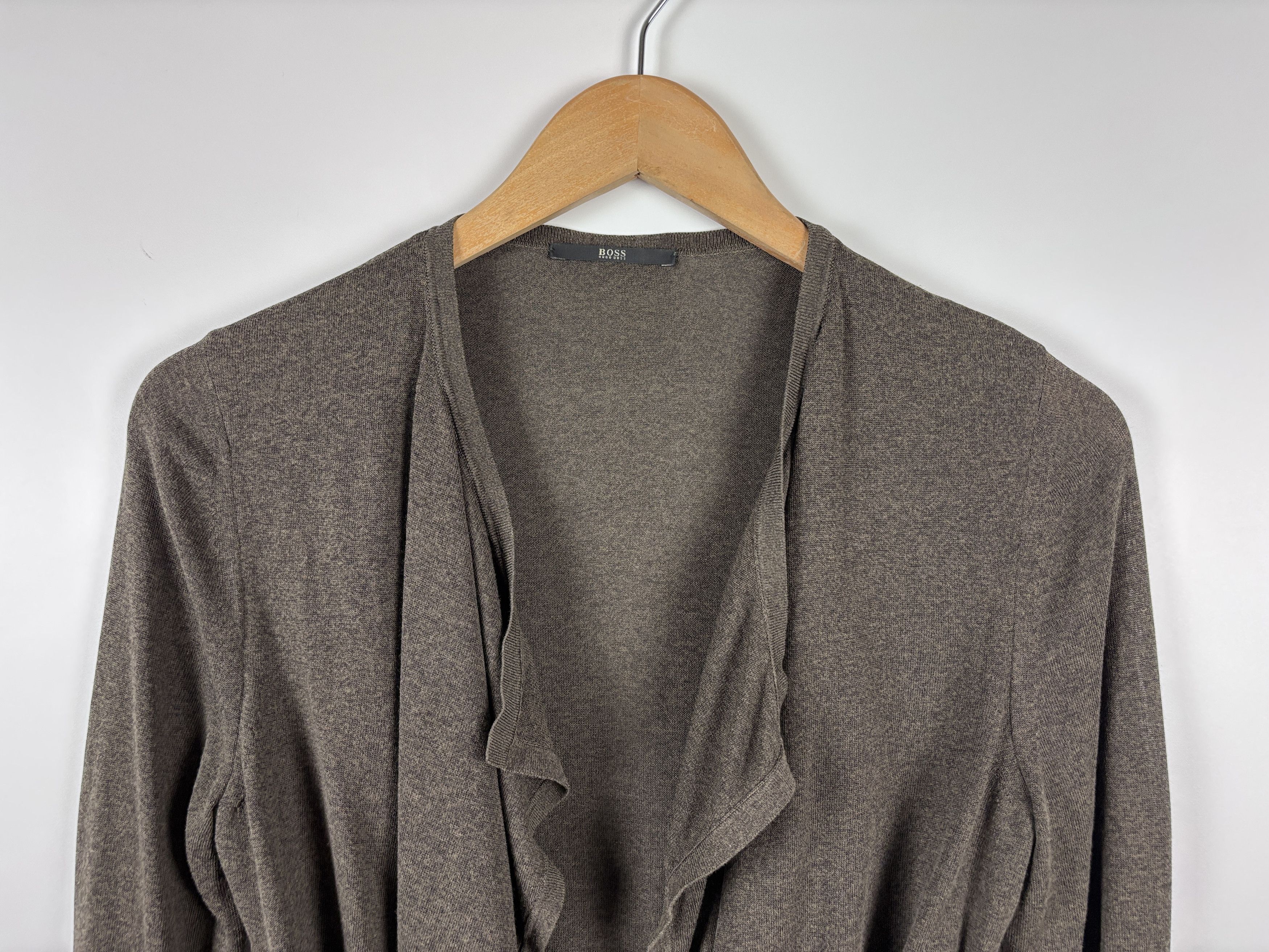 Hugo Boss Womens Hugo Boss Belted Open Cardigan Viscose Cotton Size S Size S / US 4 / IT 40 - 2 Thumbnail