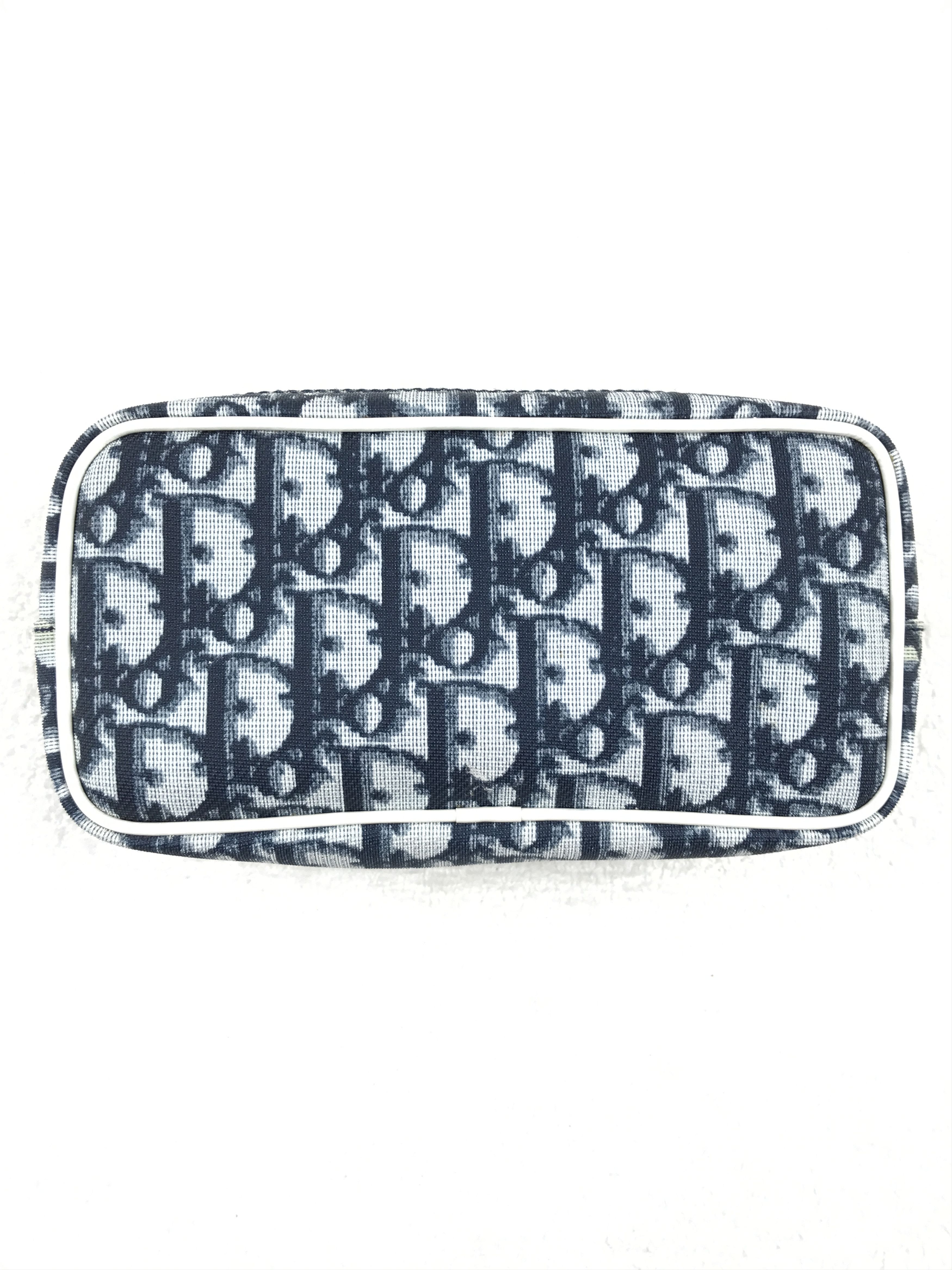 Christian Dior Monsieur Vintage Christian Dior Trotter Pouch Canvas Navy Ivory Size ONE SIZE - 2 Thumbnail