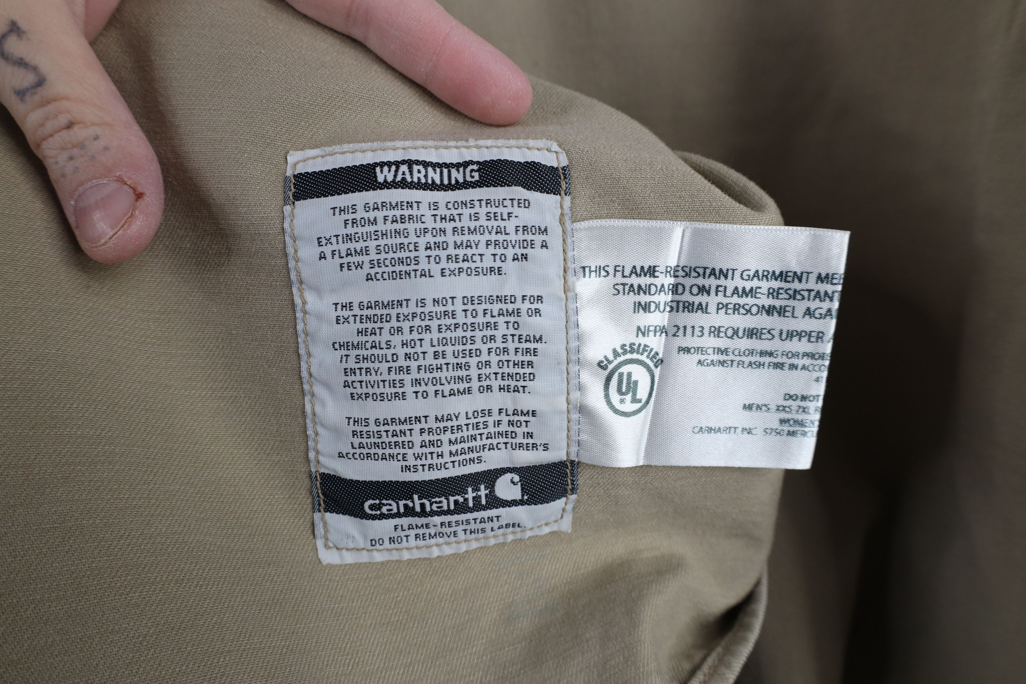 Carhartt × Vintage Vintage Carhartt FR Fire Flame Resistant Button Down Shirt Size US XXL / EU 58 / 5 - 11 Thumbnail