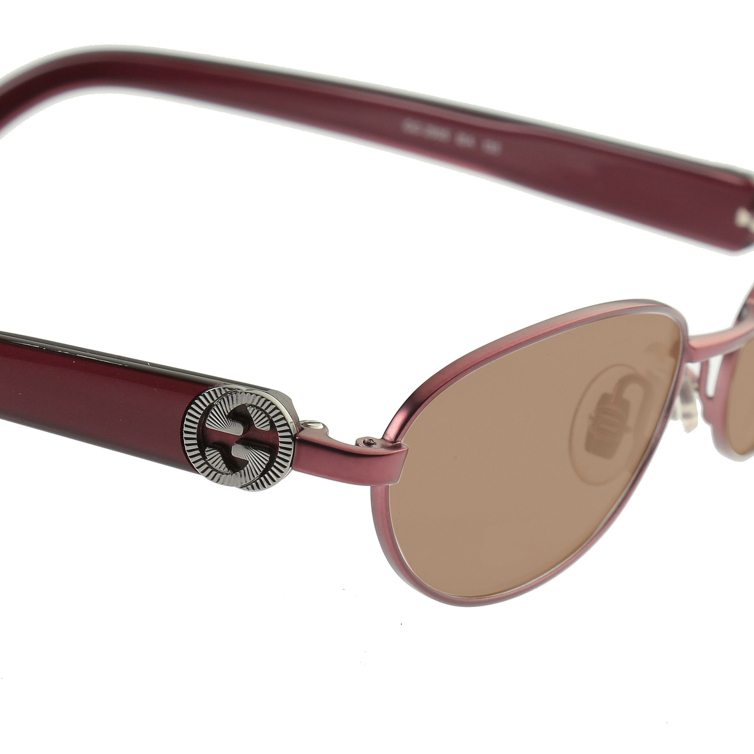 Gucci Gucci '90s Silver Signature Cherry Red Sunglasses Brown Size ONE SIZE - 1 Thumbnail