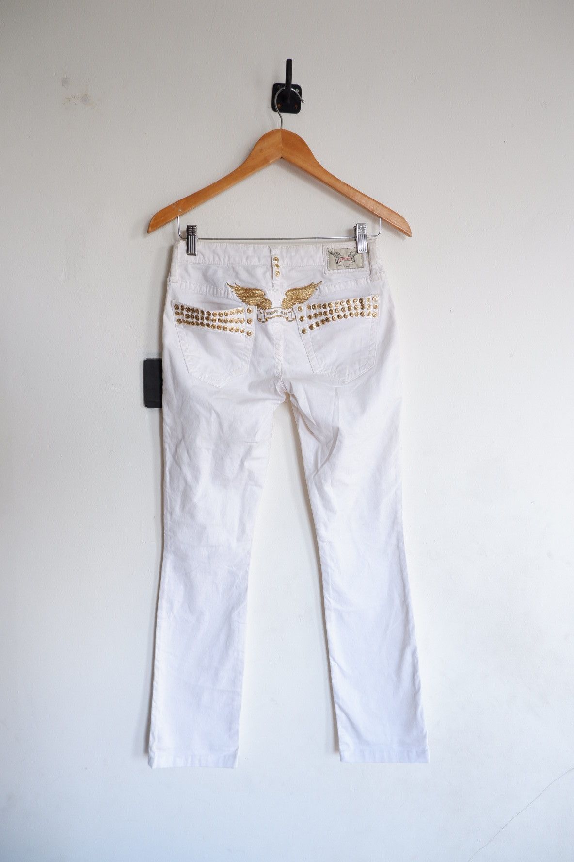 Robins Jeans Robins Jeans Gold Studded Stretch Jeans Size US 26 / EU 42 - 1 Thumbnail