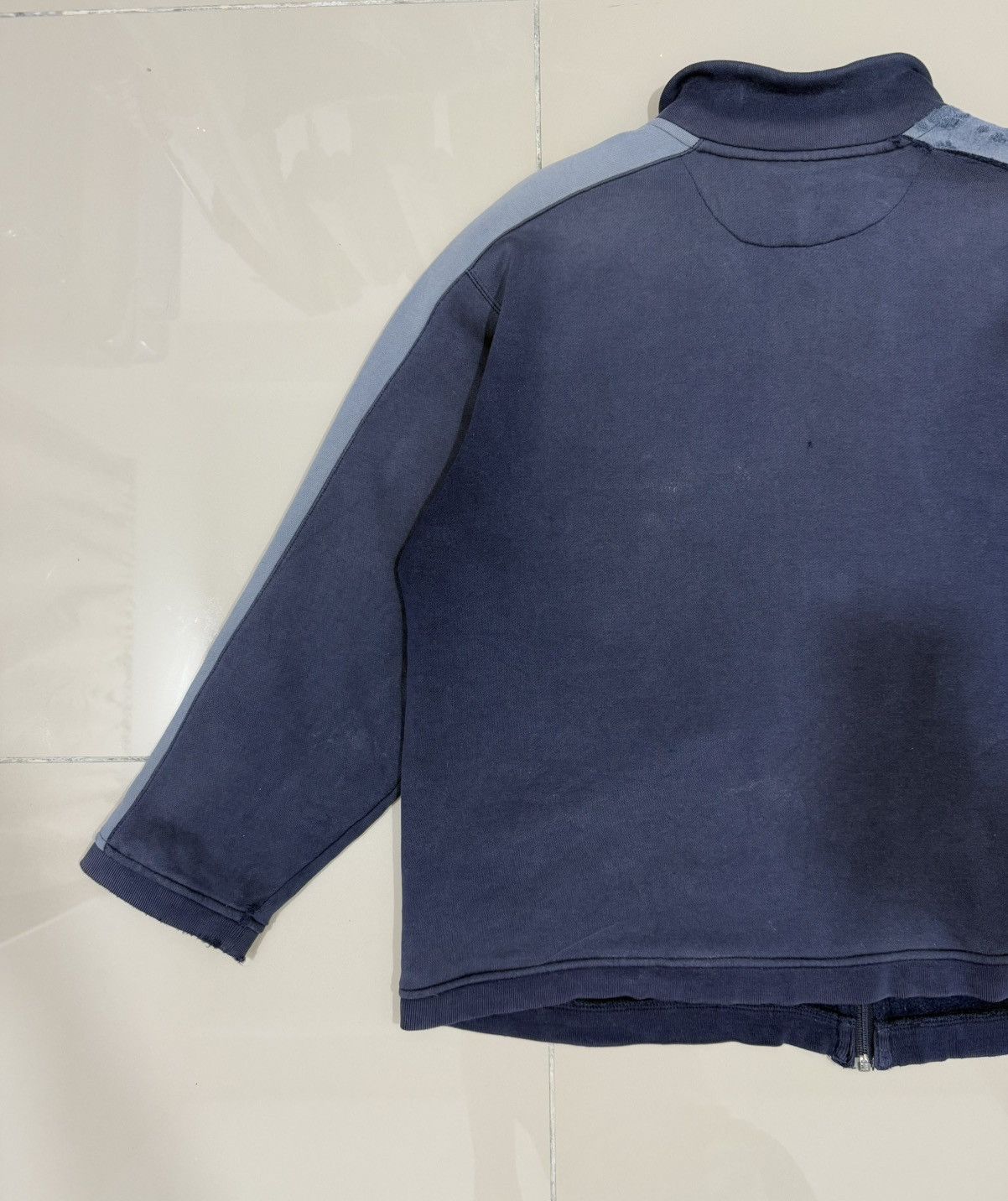 Nike × Vintage Trashed Nike Zipper Sweater Size US M / EU 48-50 / 2 - 8 Thumbnail