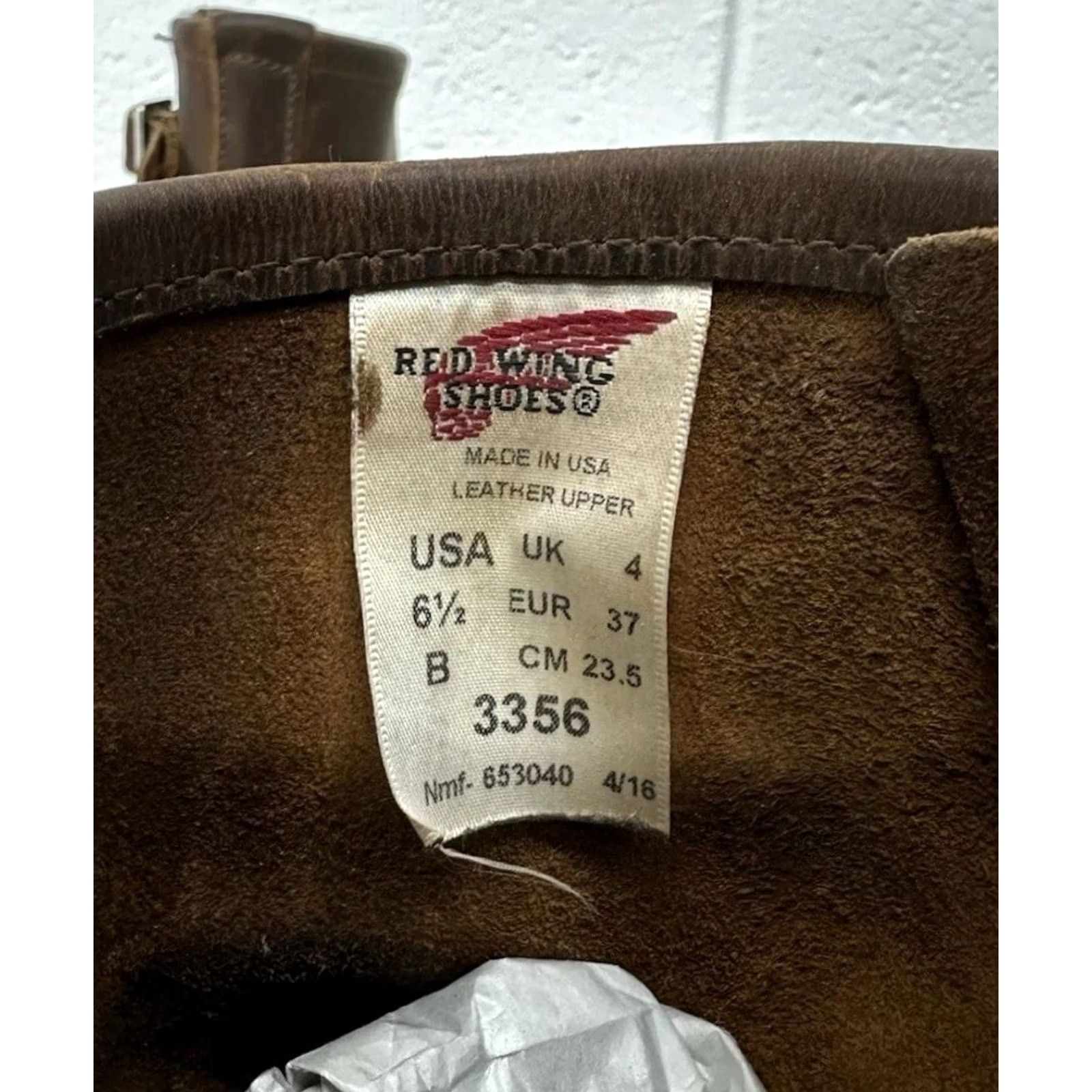 Red Wing VINTAGE Red Wing Boots 3356 Short Engineer Cooper Rough & Tough Brown Women’s Size 6.5 B Leather Rubber Buckle Ankle Strap Size 28" / US 6 / IT 42 - 6 Thumbnail