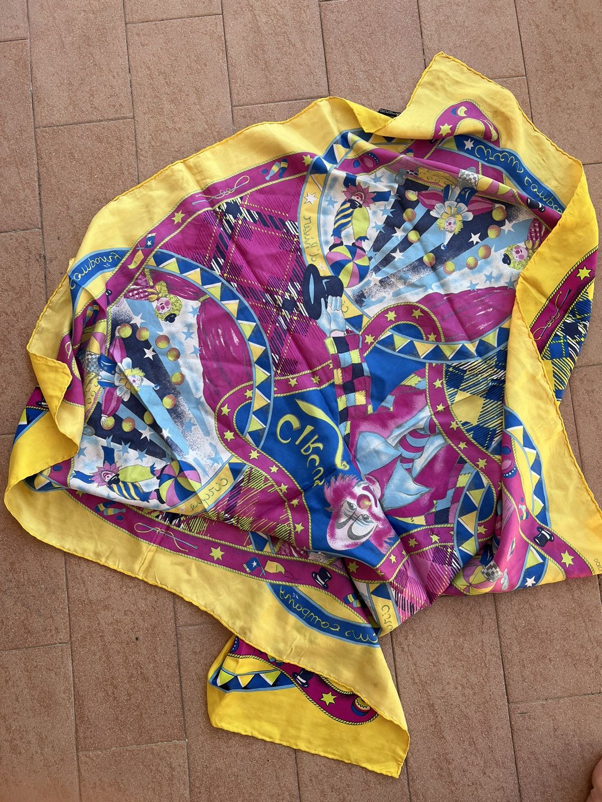 Dolce & Gabbana Dolce & Gabbana Silk Circus Scarf Size ONE SIZE - 7 Thumbnail