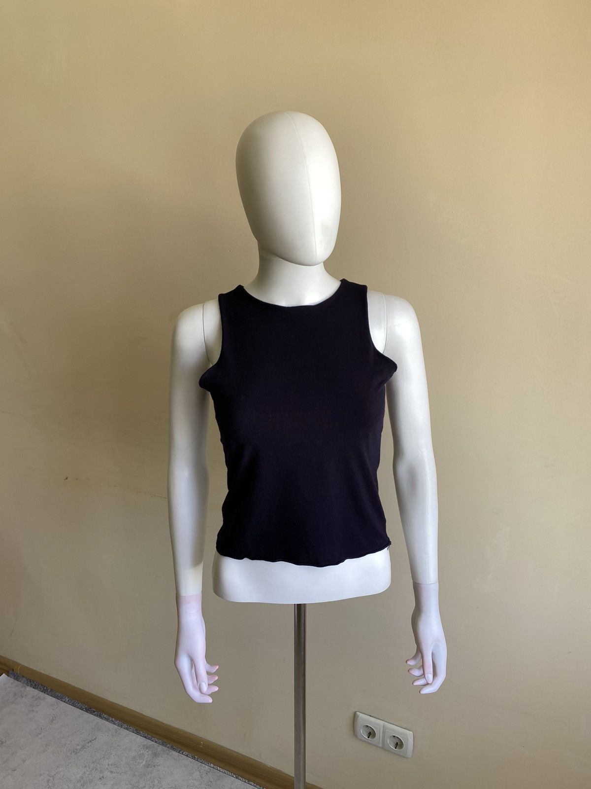 Sarah Pacini Sarah Pacini Womens Dark Blue Sleeveless Top Size 3 Size S / US 4 / IT 40 - 2 Thumbnail