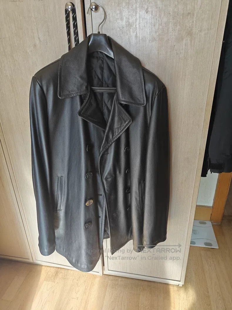 Schott Schott Navy 740 Leather Coat Size US XS / EU 42 / 0 - 1 Thumbnail