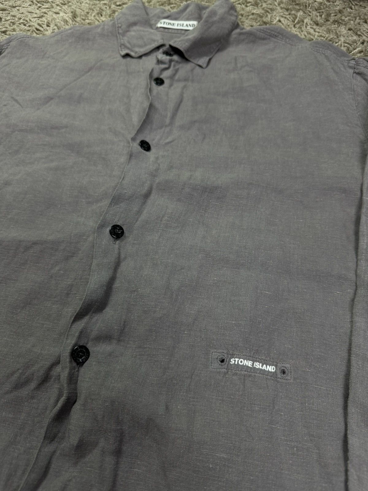 Massimo Osti × Stone Island Lino shirt Stone Island SI original casual old money item Size US L / EU 52-54 / 3 - 2 Thumbnail