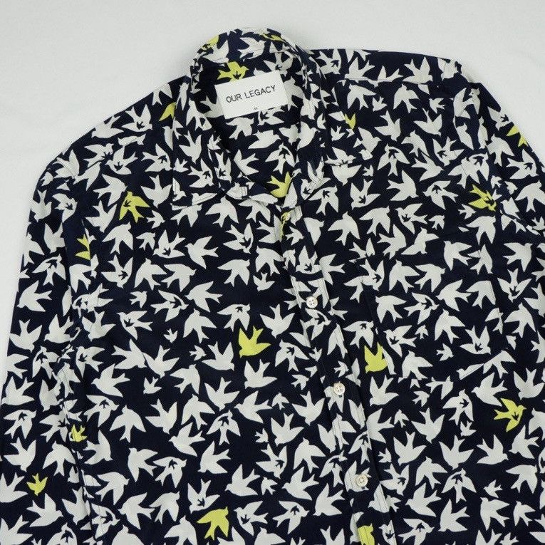 Our Legacy our legacy swallow fullprint shirt button Size US L / EU 52-54 / 3 - 4 Thumbnail