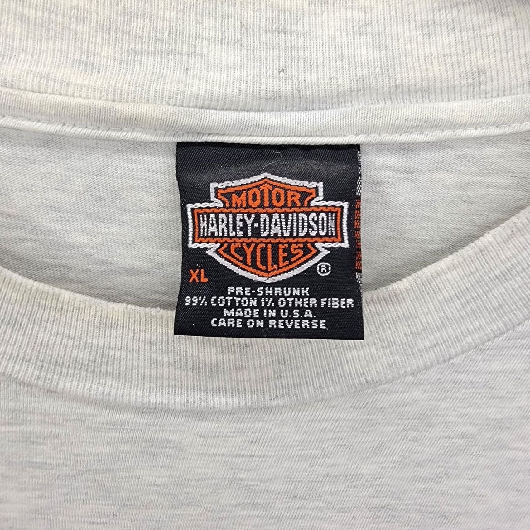 Harley Davidson HARLEY-DAVIDSON shirt XL Vintage Mens T-Shirt White 90s St Louis MO Logo Solid Cotton Crew Neck Size US XL / EU 56 / 4 - 3 Thumbnail