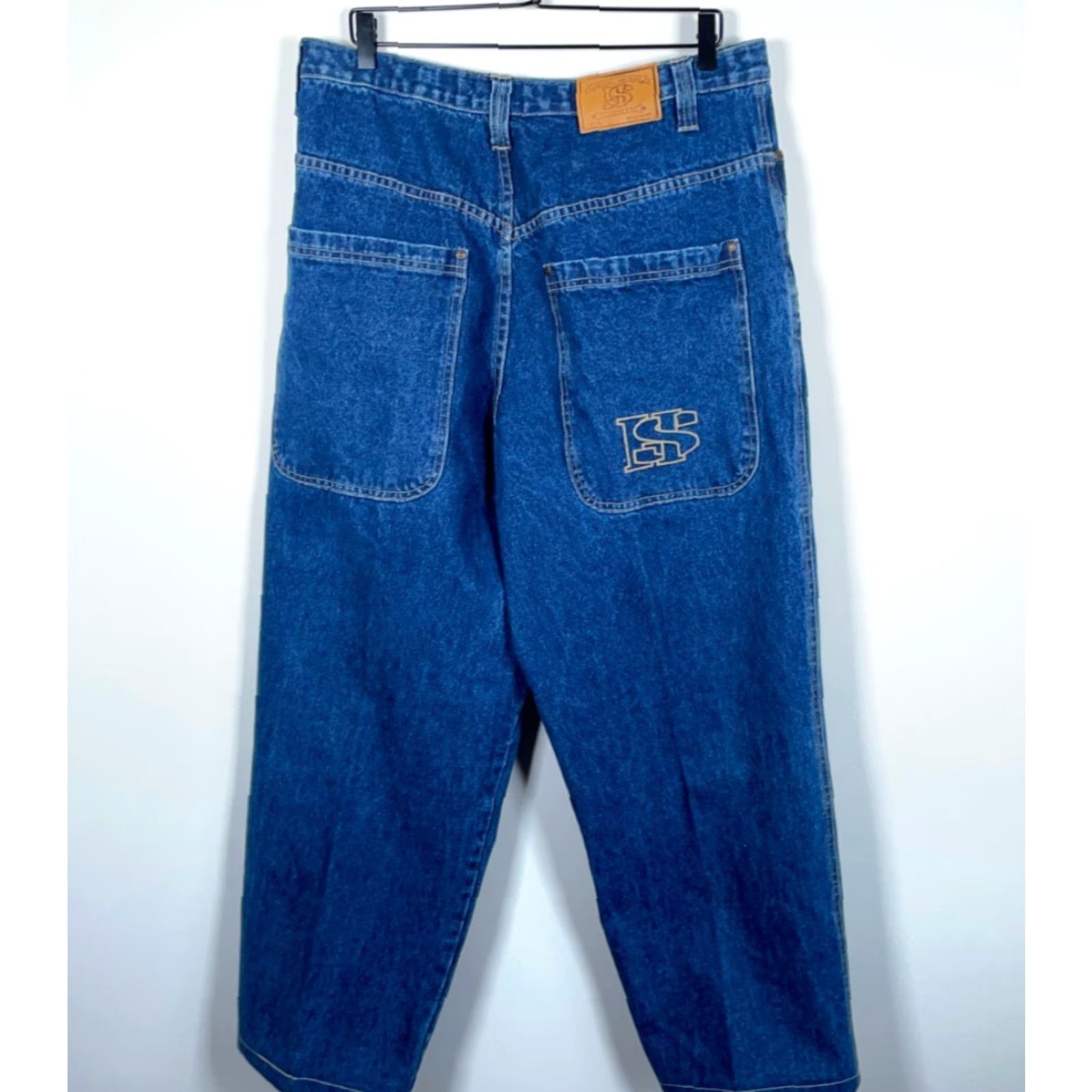 Vintage VINTAGE H-Spider Jeans Baggy Wide-Leg 36 Men's 38 30 Blue 10" Leg Opening Denim 5-Pocket Style 90s Grunge Retro Mens Size US 36 / EU 52 - 2 Thumbnail