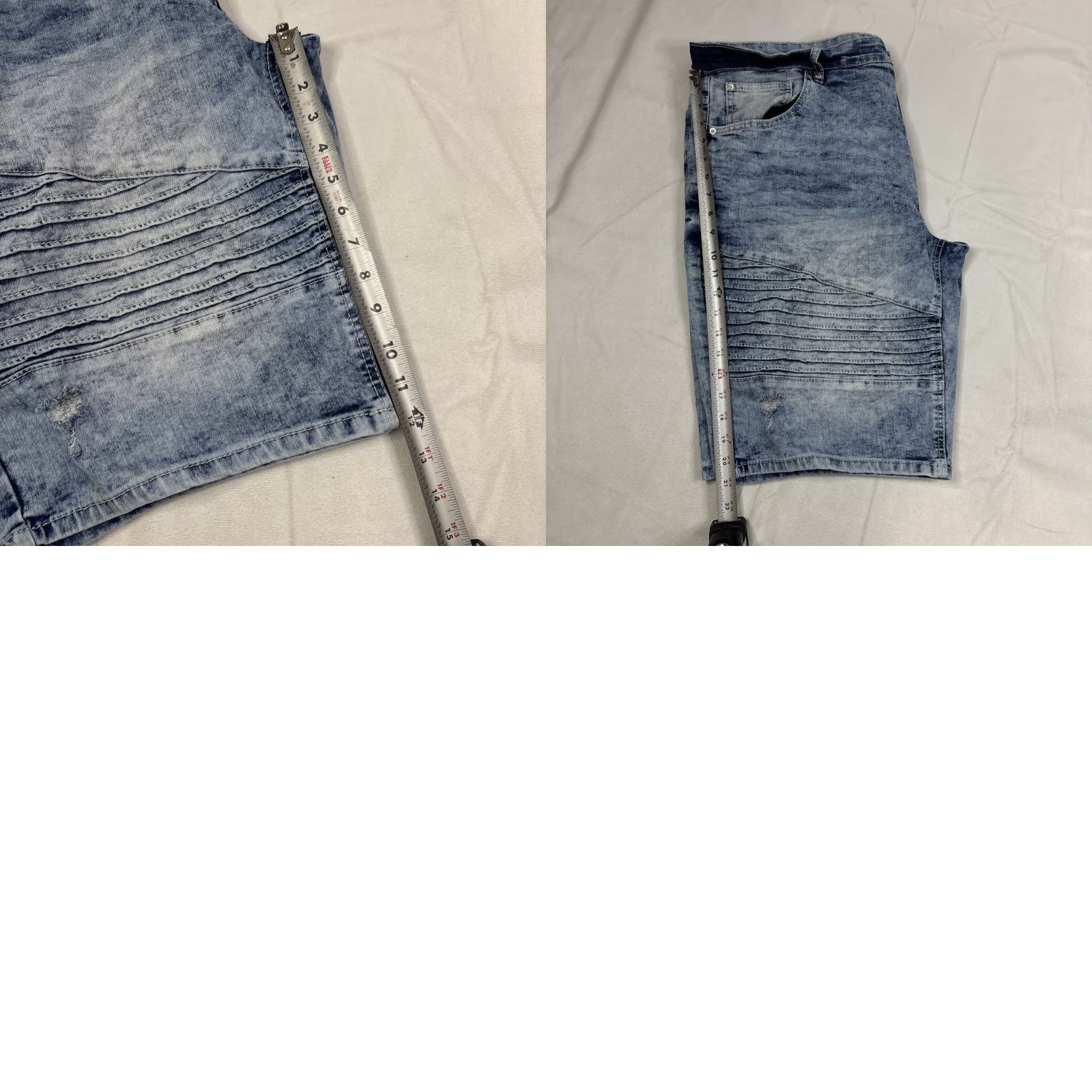 Southpole SouthPole Shorts Mens 44 Distressed Blue Denim Jeans Stretch Acid Wash Casual Men Slim 80s 90s Retro Beach Hip Hop Outdoor Punk Size US 44 / EU 60 - 8 Thumbnail