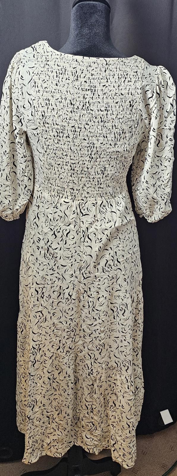 Other Oliver Bonas Maxi Dress Cream & Black Womens Size 8 Gold Size M / US 6-8 / IT 42-44 - 6 Thumbnail